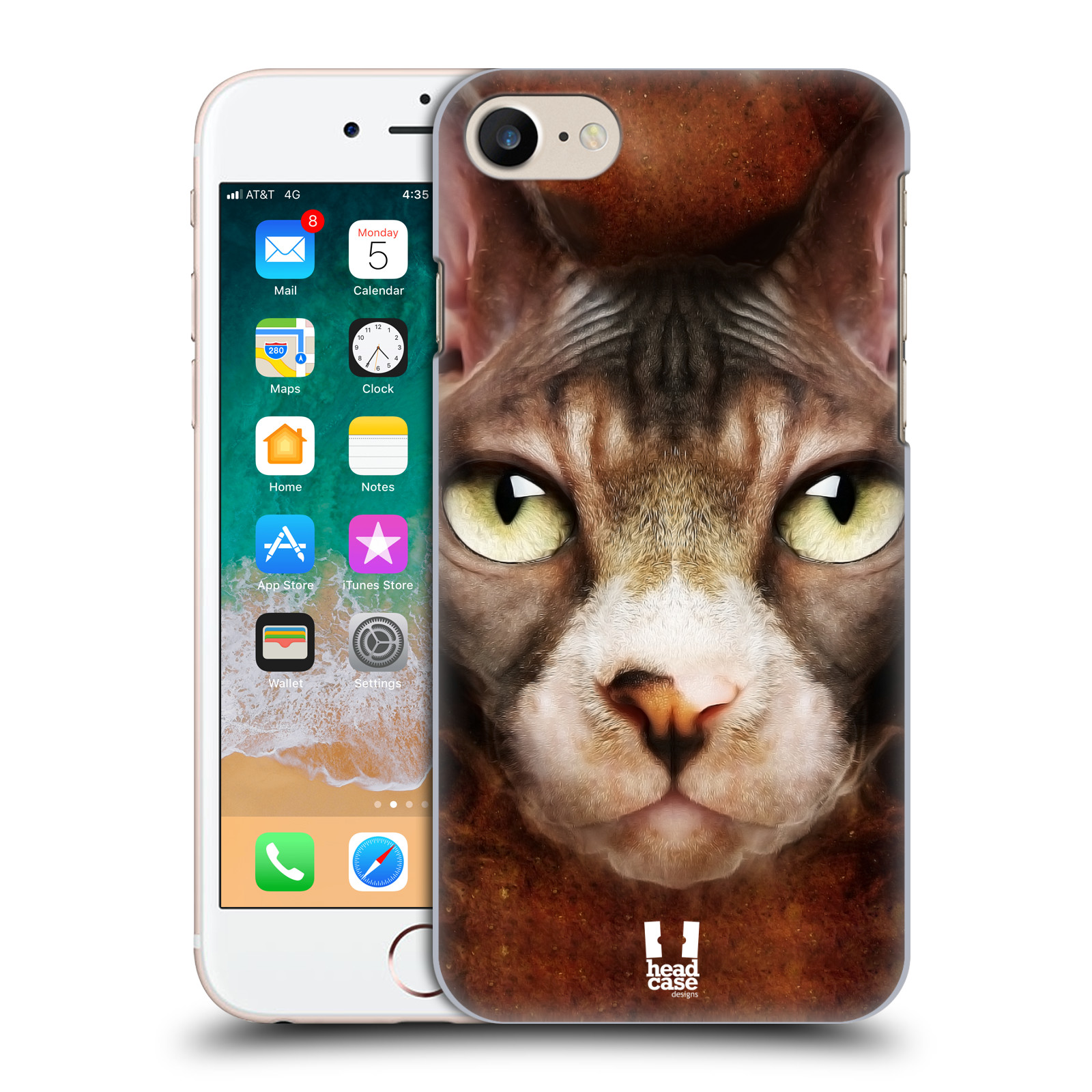 HEAD CASE plastový obal na mobil Apple Iphone 7 vzor Zvířecí tváře kočka sphynx