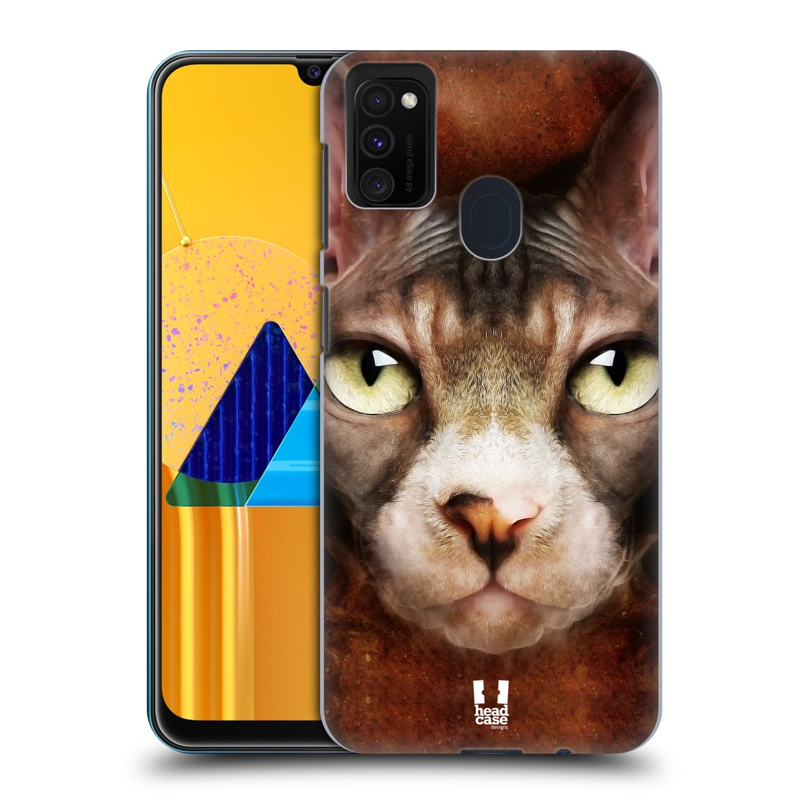 Zadní kryt na mobil Samsung Galaxy M21 vzor Zvířecí tváře kočka sphynx
