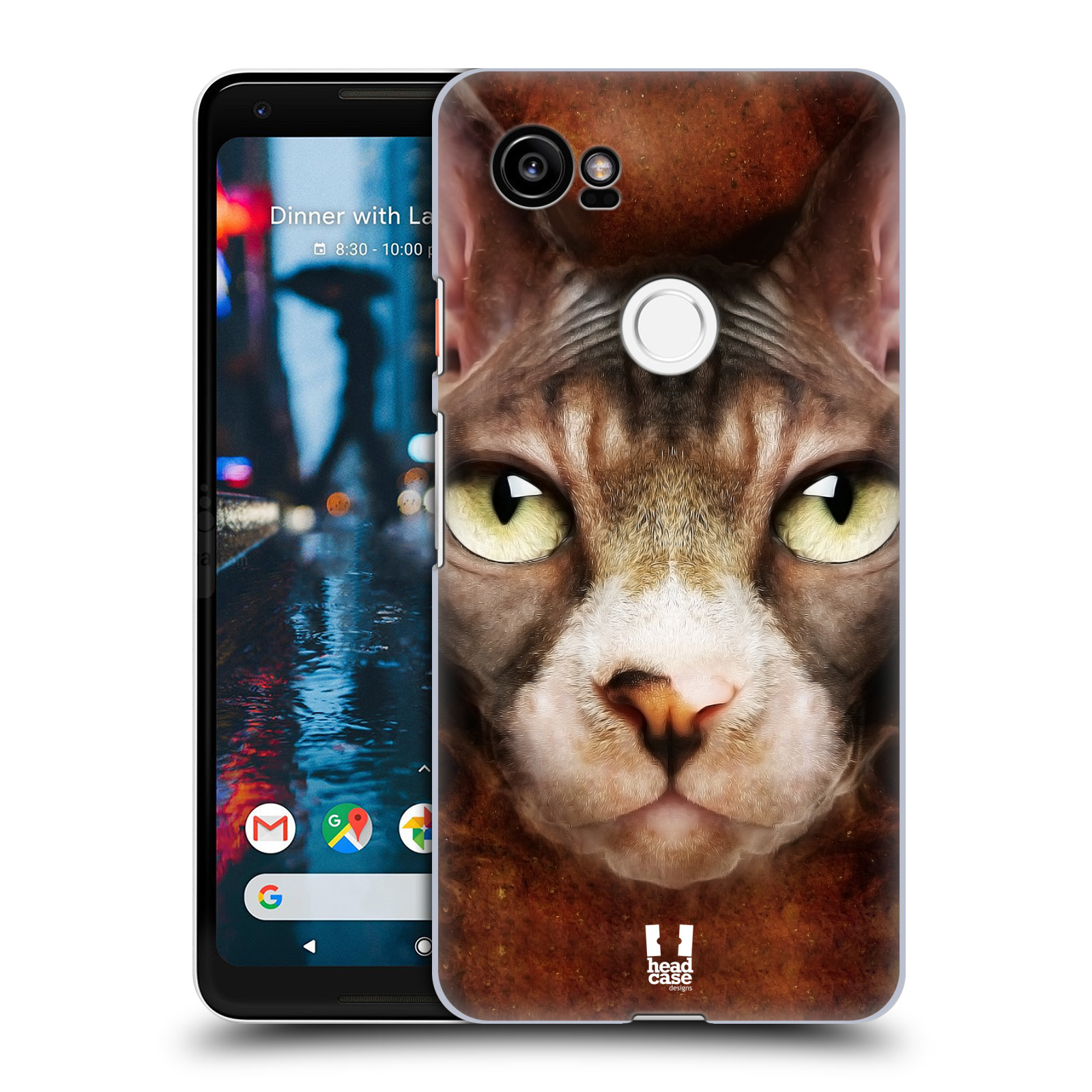 HEAD CASE plastový obal na mobil Google Pixel 2 XL vzor Zvířecí tváře kočka sphynx