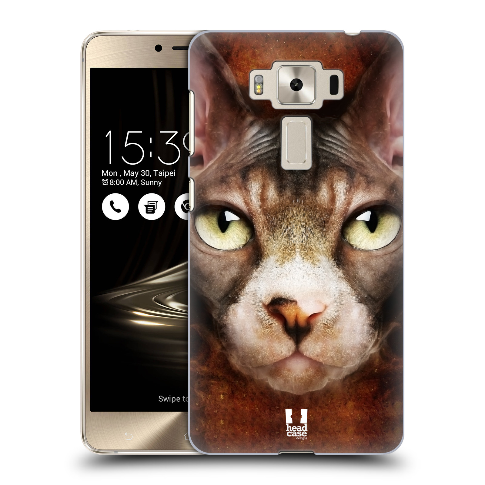 HEAD CASE plastový obal na mobil Asus Zenfone 3 DELUXE ZS550KL vzor Zvířecí tváře kočka sphynx