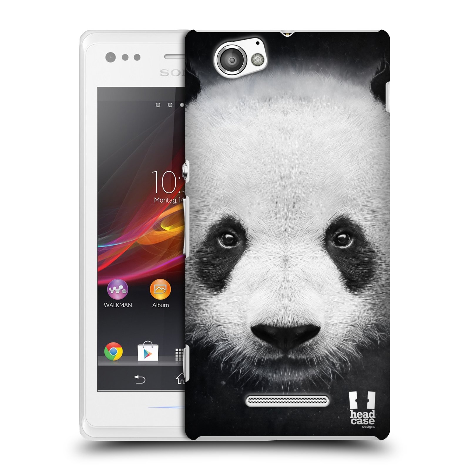 HEAD CASE plastový obal na mobil Sony Xperia M vzor Zvířecí tváře medvěd panda