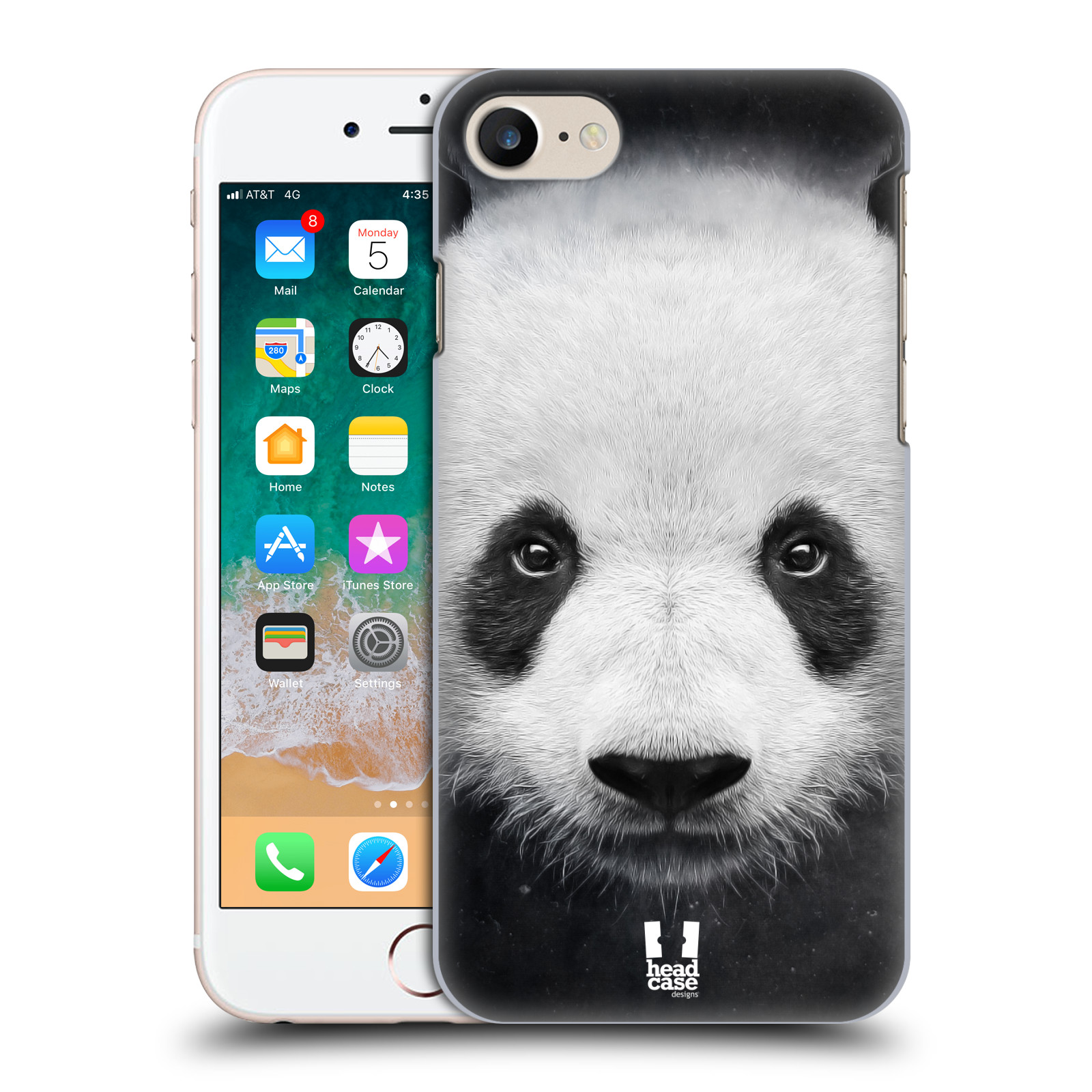 Plastové pouzdro pro mobil Apple Iphone 7/8/SE 2020 vzor Zvířecí tváře medvěd panda