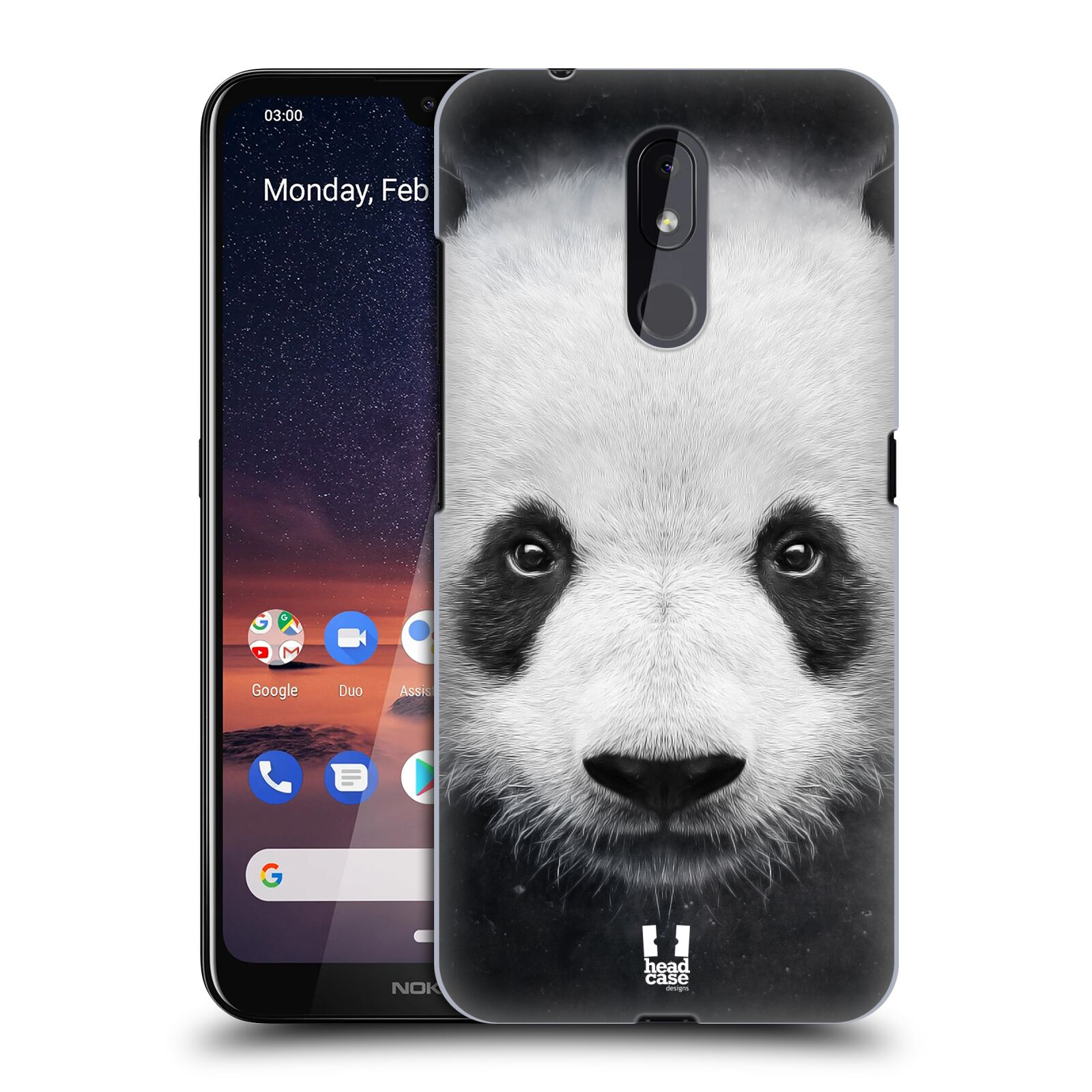 Pouzdro na mobil Nokia 3.2 - HEAD CASE - vzor Zvířecí tváře medvěd panda