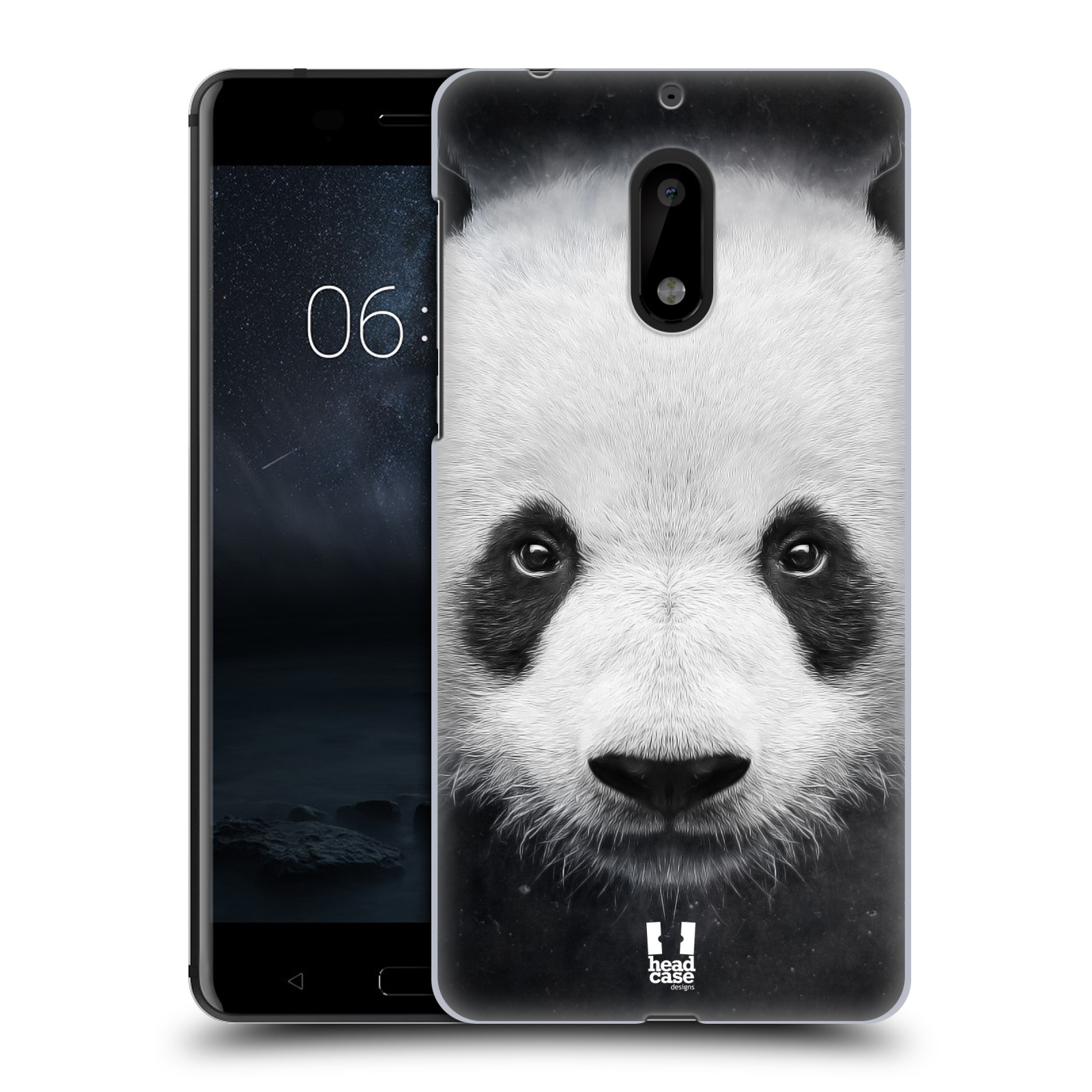 HEAD CASE plastový obal na mobil Nokia 6 vzor Zvířecí tváře medvěd panda