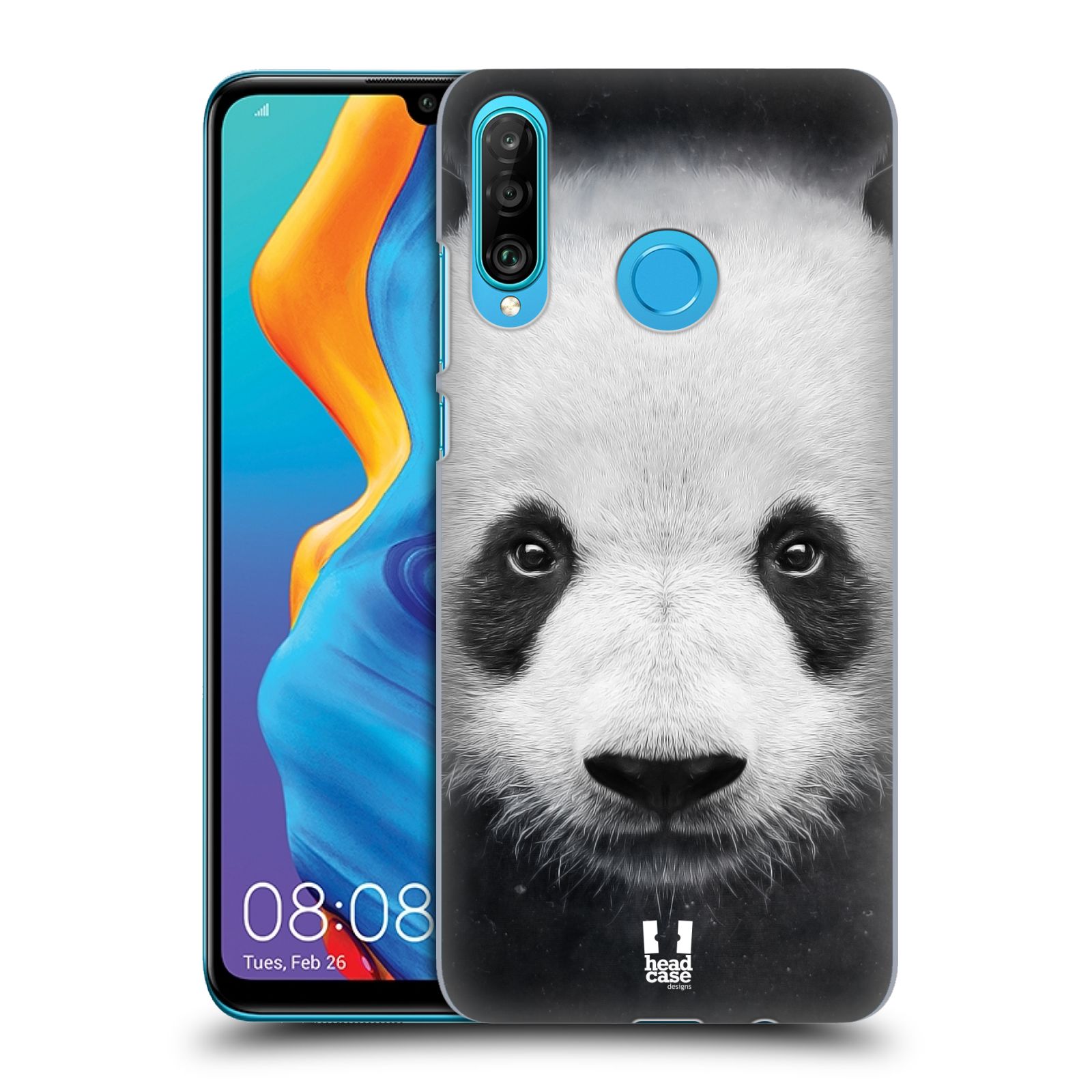 Pouzdro na mobil Huawei P30 LITE - HEAD CASE - vzor Zvířecí tváře medvěd panda