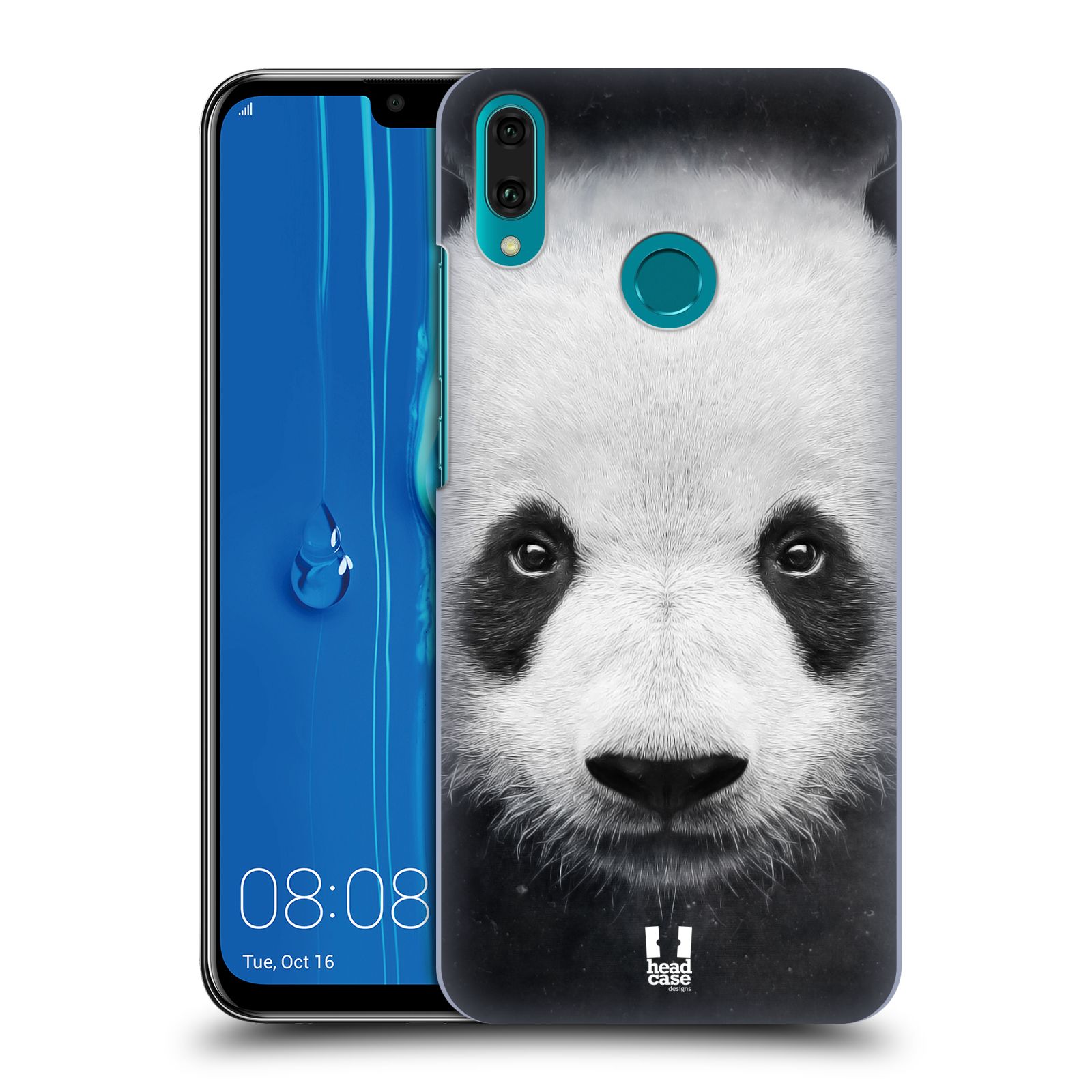 Pouzdro na mobil Huawei Y9 2019 - HEAD CASE - vzor Zvířecí tváře medvěd panda