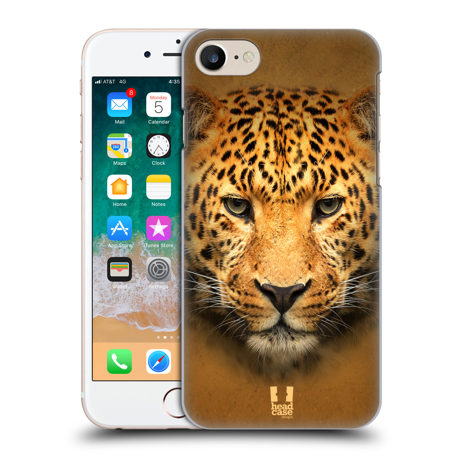 HEAD CASE plastový obal na mobil Apple Iphone 7 vzor Zvířecí tváře 2 leopard