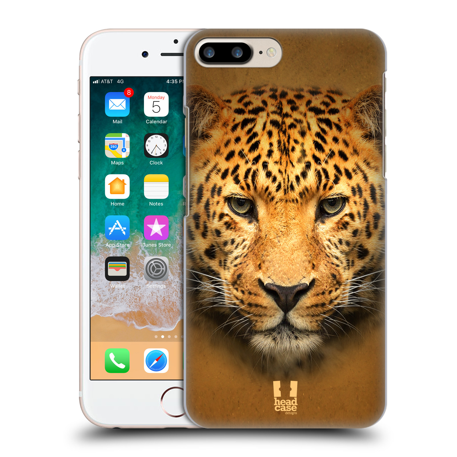 HEAD CASE plastový obal na mobil Apple Iphone 7 PLUS vzor Zvířecí tváře 2 leopard