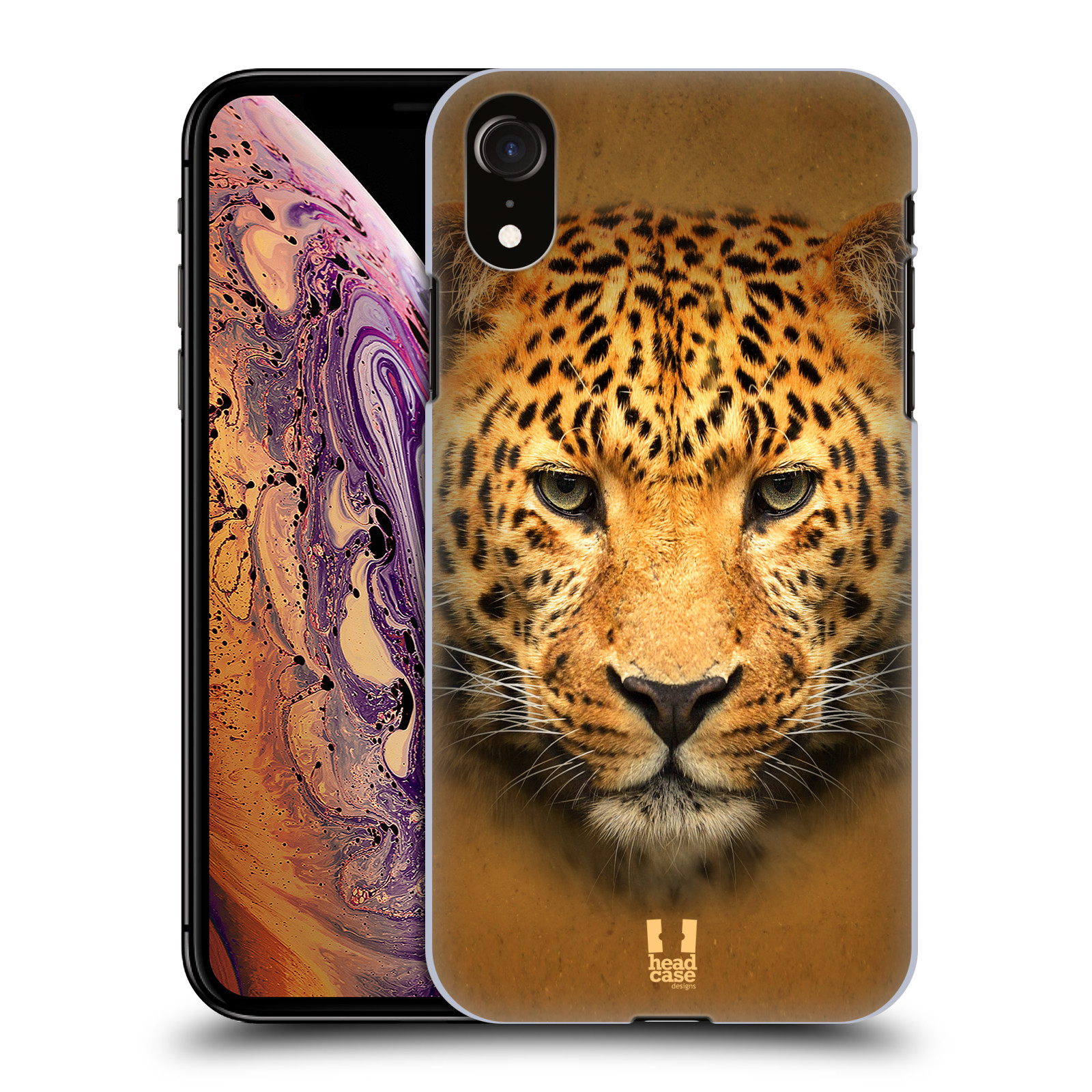 HEAD CASE plastový obal na mobil Apple Iphone XR vzor Zvířecí tváře 2 leopard