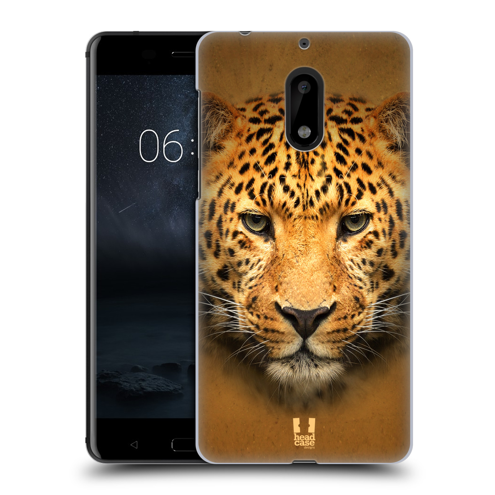 HEAD CASE plastový obal na mobil Nokia 6 vzor Zvířecí tváře 2 leopard