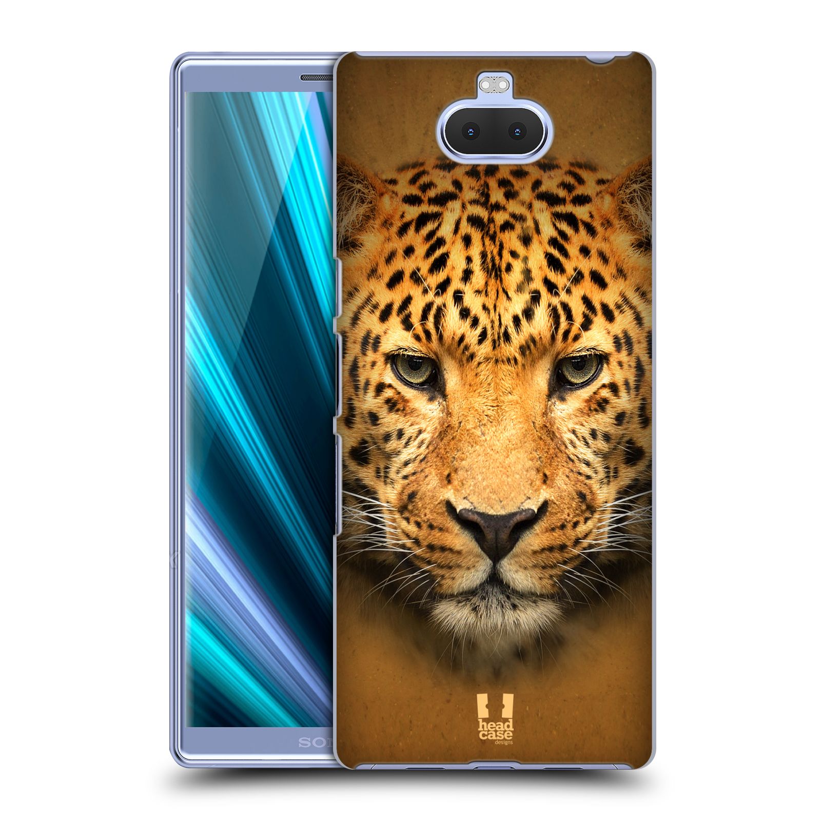 Pouzdro na mobil Sony Xperia 10 - Head Case - vzor Zvířecí tváře 2 leopard