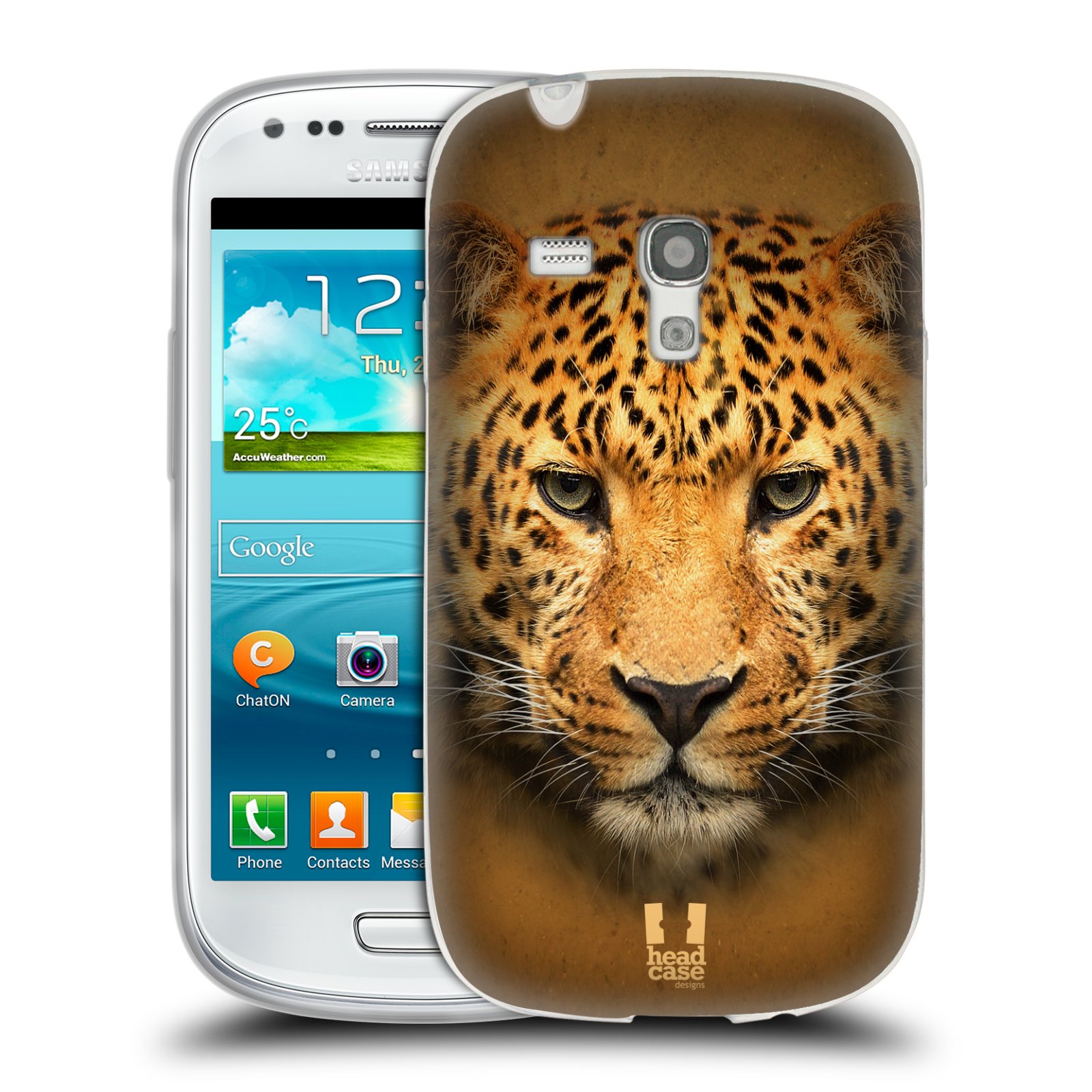 HEAD CASE silikonový obal na mobil Samsung Galaxy S3 MINI i8190 vzor Zvířecí tváře 2 leopard