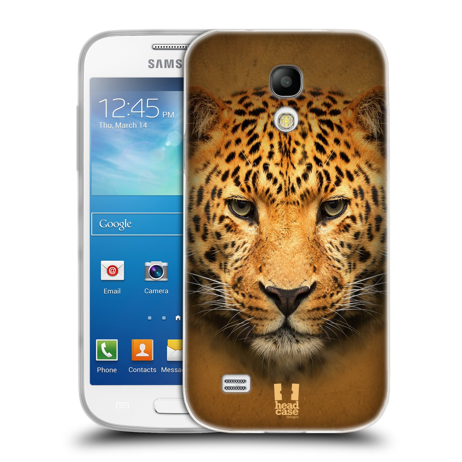 HEAD CASE silikonový obal na mobil Samsung Galaxy S4 MINI vzor Zvířecí tváře 2 leopard