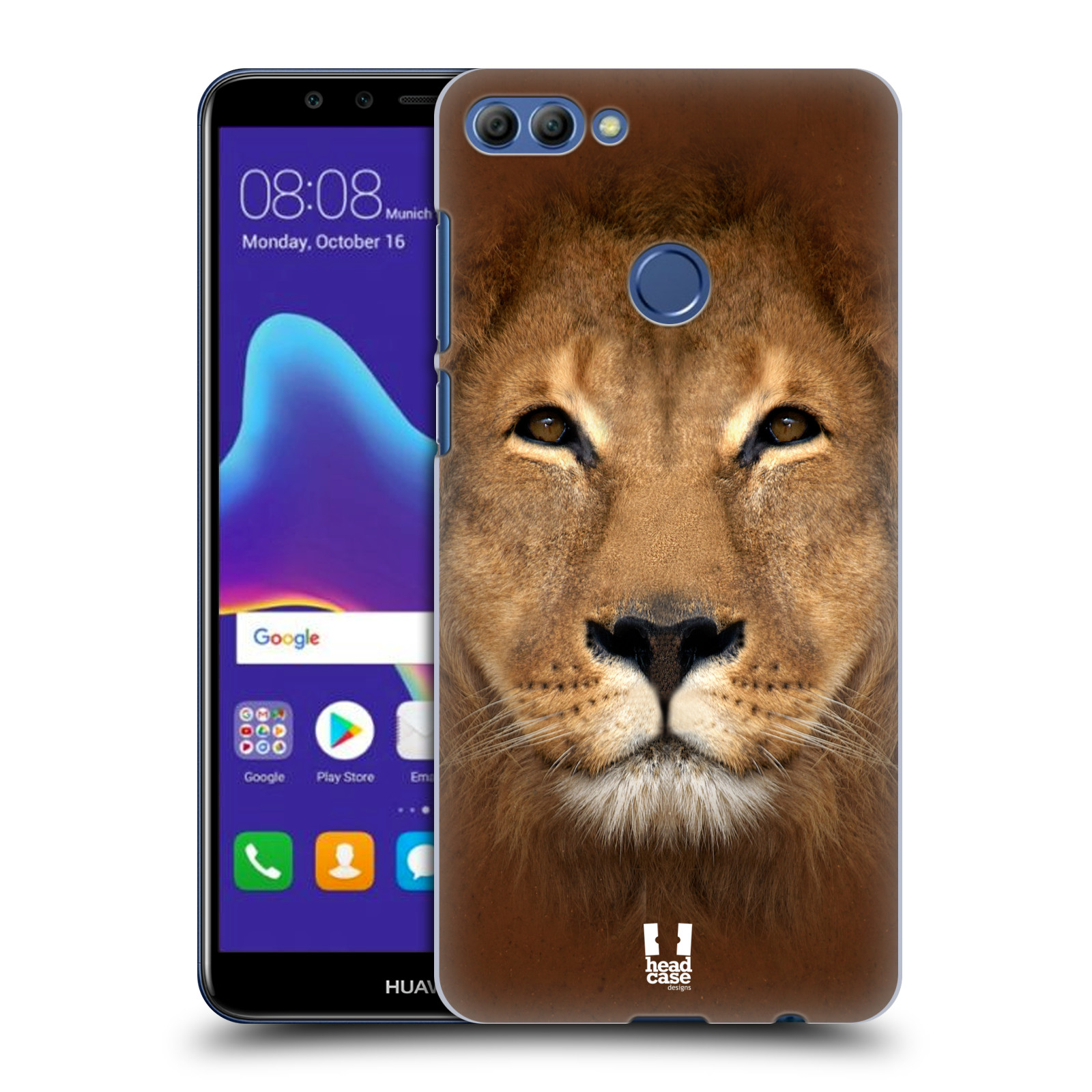 HEAD CASE plastový obal na mobil Huawei Y9 2018 vzor Zvířecí tváře 2 Lev