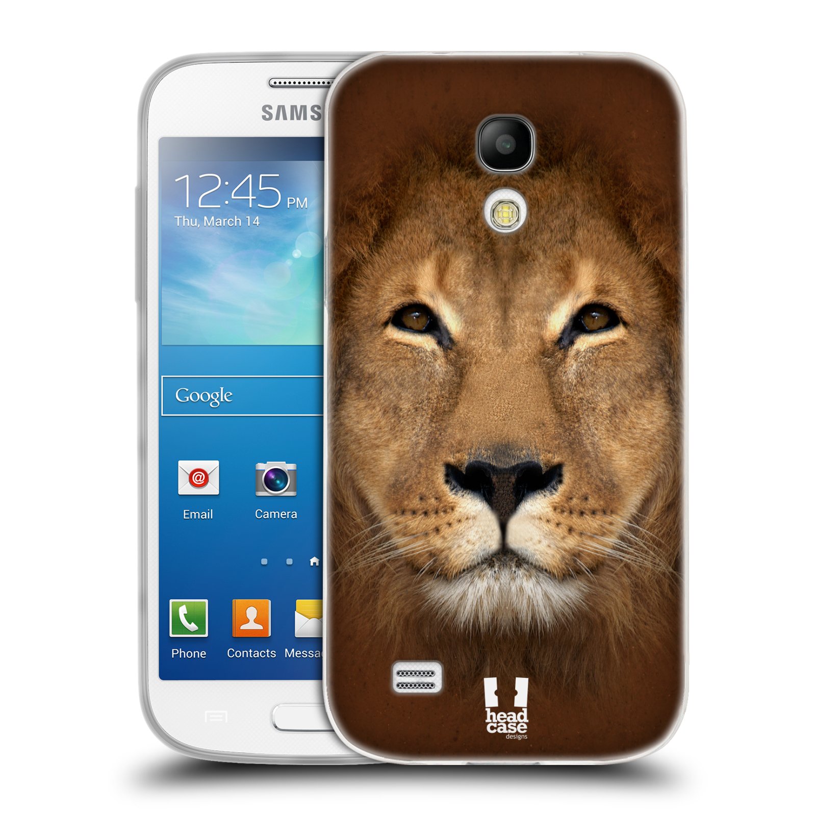 HEAD CASE silikonový obal na mobil Samsung Galaxy S4 MINI vzor Zvířecí tváře 2 Lev