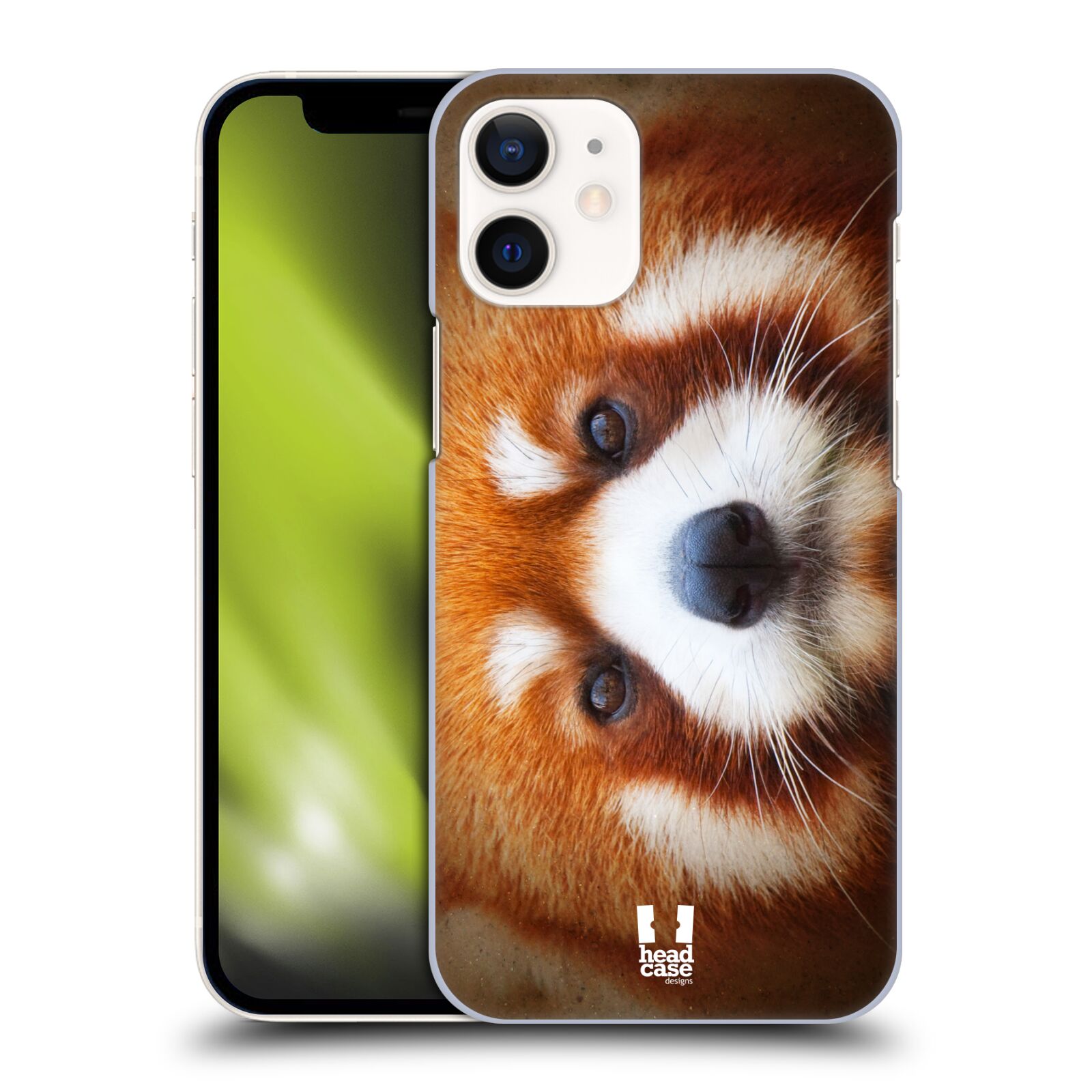 Plastový obal na mobil Apple Iphone 12 MINI vzor Zvířecí tváře 2 medvěd panda rudá