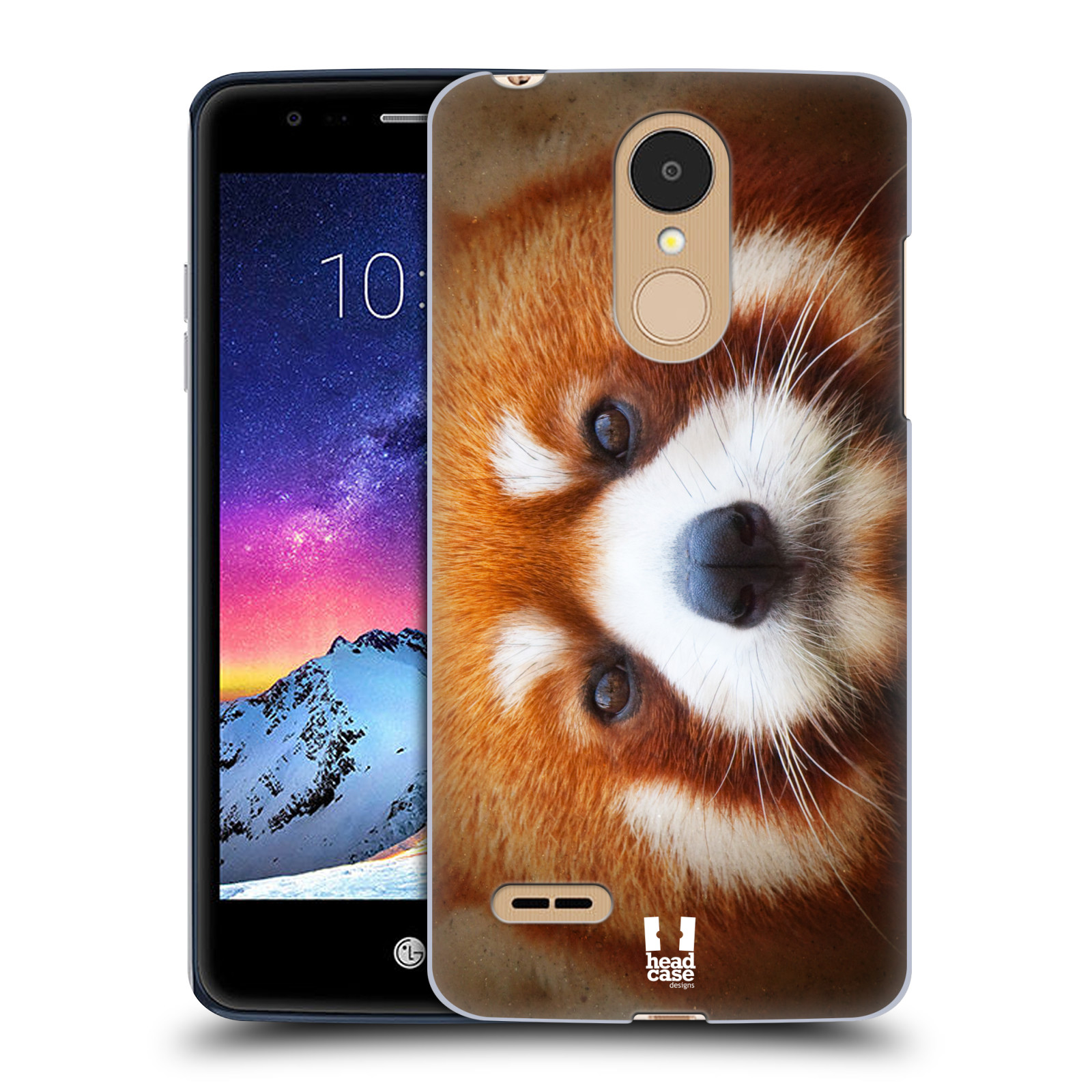 HEAD CASE plastový obal na mobil LG K9 / K8 2018 vzor Zvířecí tváře 2 medvěd panda rudá