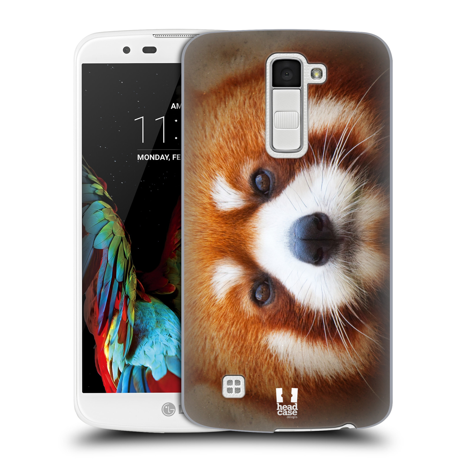 HEAD CASE plastový obal na mobil LG K10 vzor Zvířecí tváře 2 medvěd panda rudá