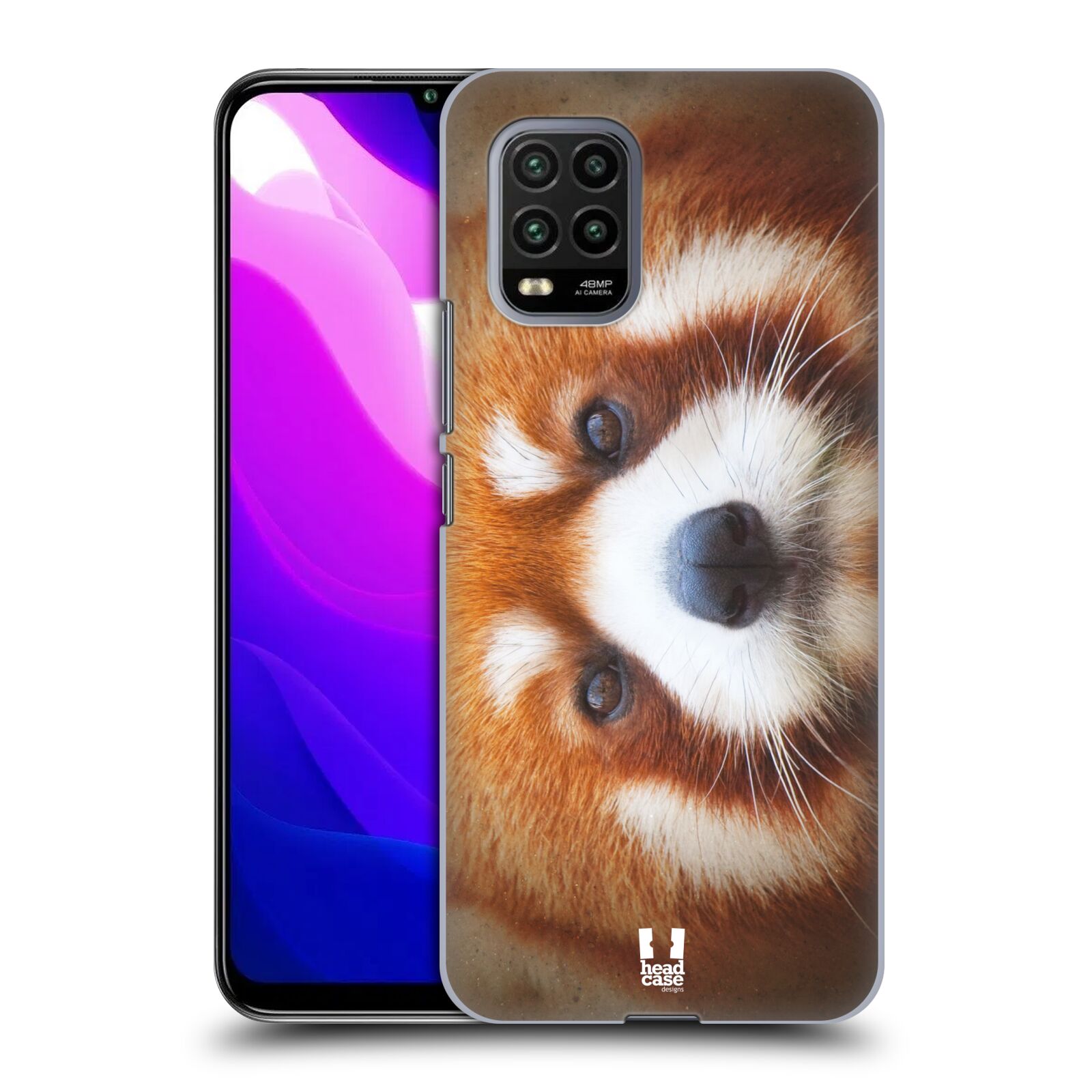 Zadní kryt, obal na mobil Xiaomi Mi 10 LITE vzor Zvířecí tváře 2 medvěd panda rudá