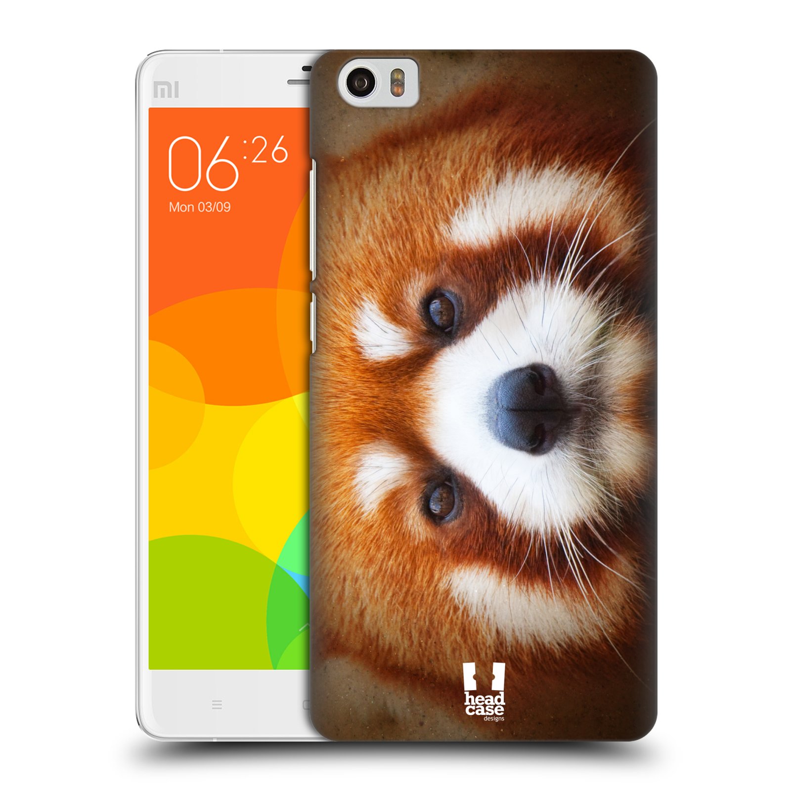 HEAD CASE pevný plastový obal na mobil XIAOMI Mi Note vzor Zvířecí tváře 2 medvěd panda rudá