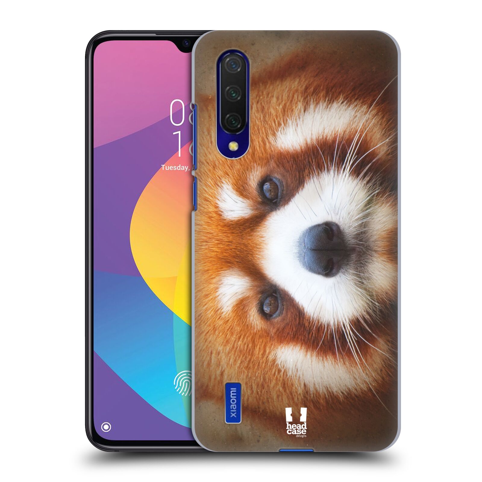 Zadní kryt na mobil Xiaomi MI 9 LITE vzor Zvířecí tváře 2 medvěd panda rudá