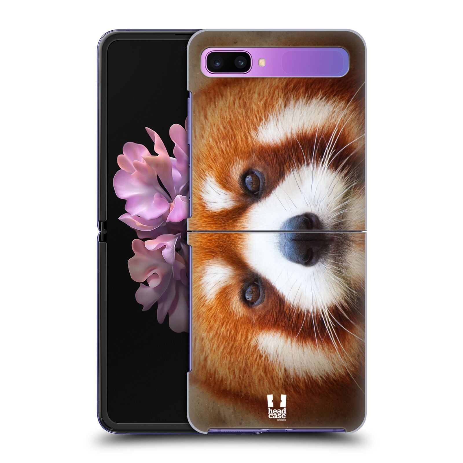 Zadní kryt na mobil Samsung Galaxy Z Flip vzor Zvířecí tváře 2 medvěd panda rudá