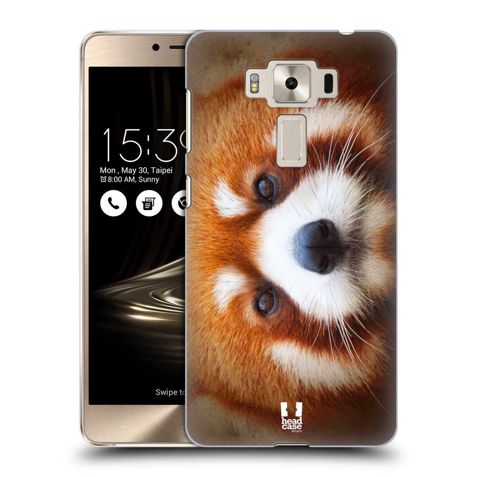 HEAD CASE plastový obal na mobil Asus Zenfone 3 DELUXE ZS550KL vzor Zvířecí tváře 2 medvěd panda rudá