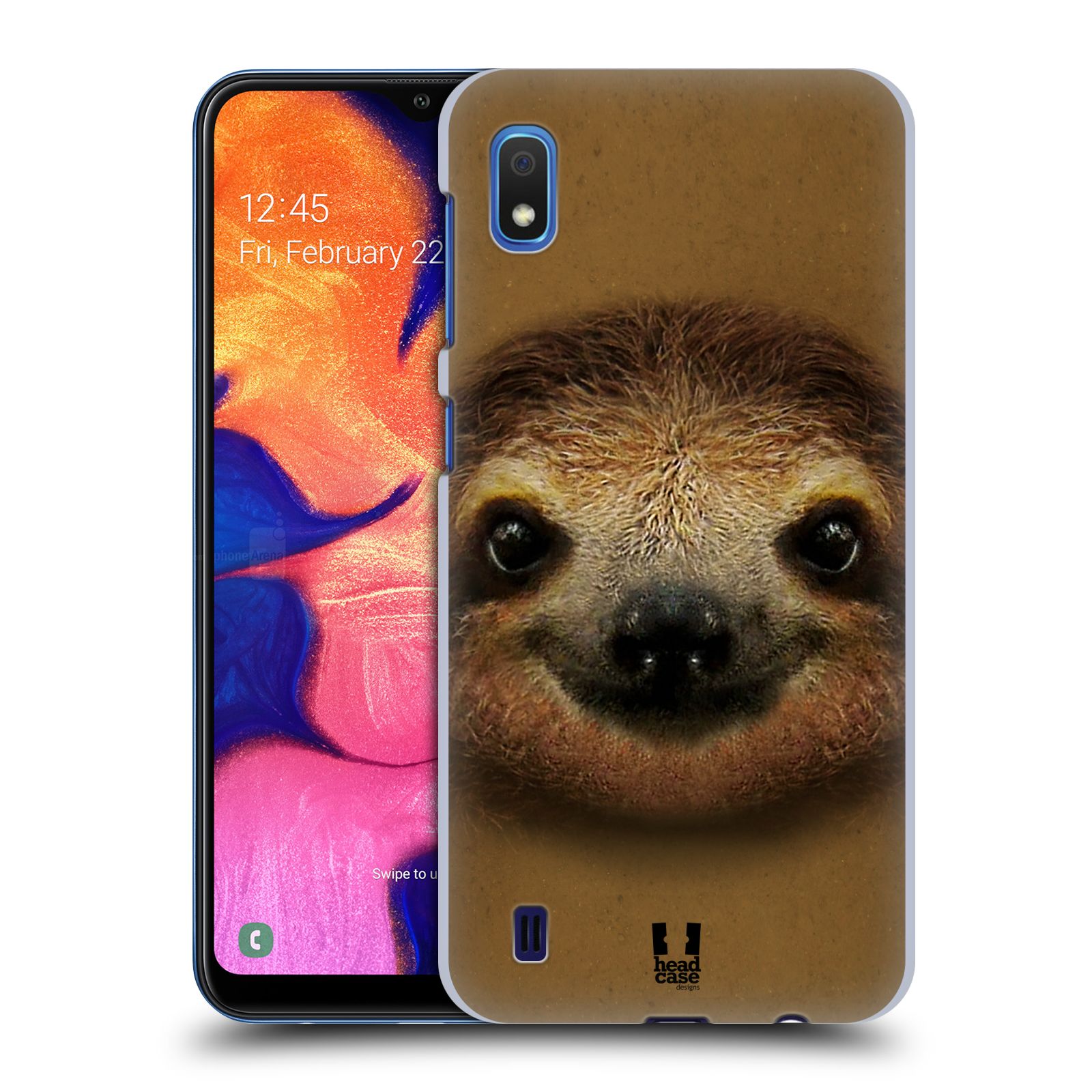 Pouzdro na mobil Samsung Galaxy A10 - HEAD CASE - vzor Zvířecí tváře 2 lenochod