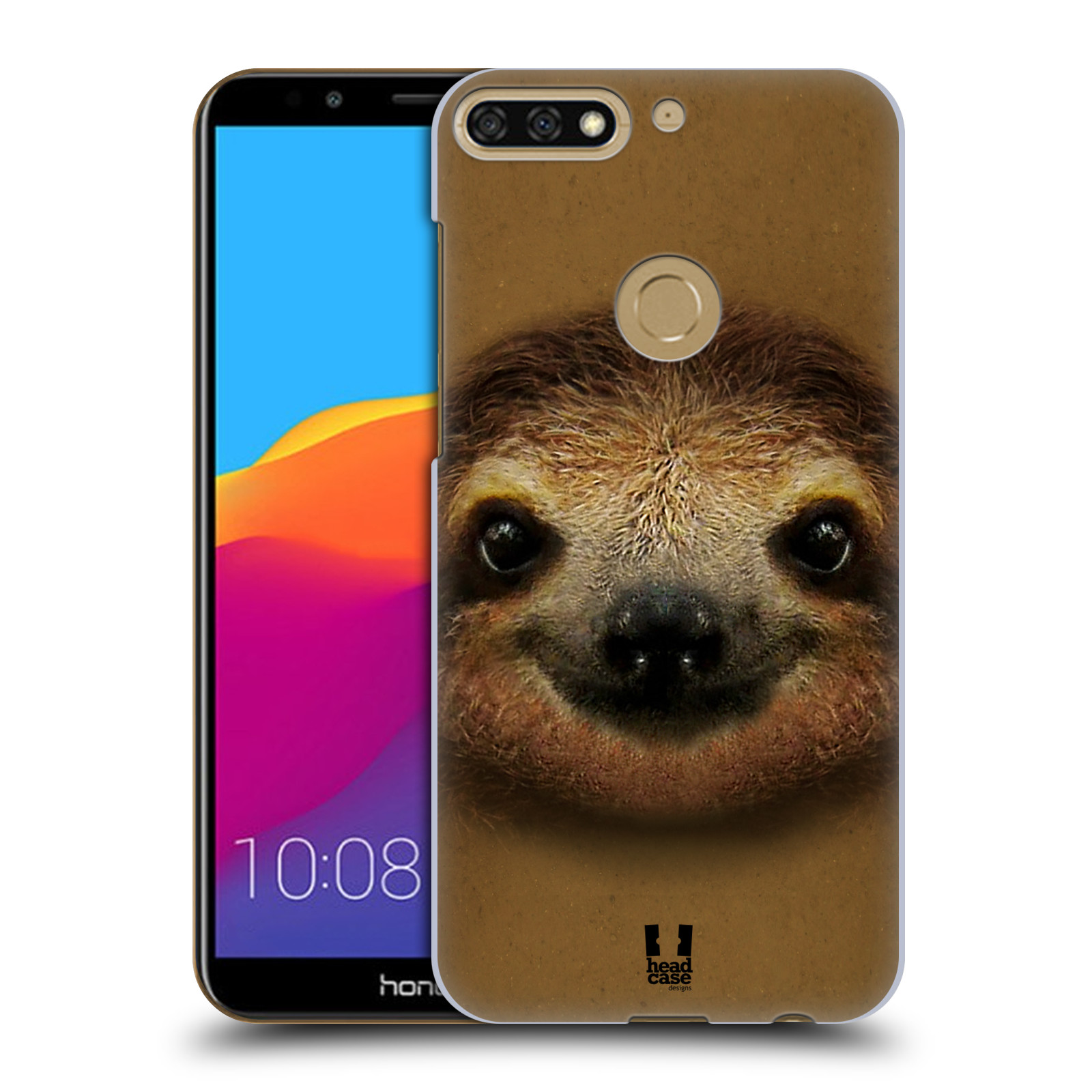 HEAD CASE plastový obal na mobil Honor 7c vzor Zvířecí tváře 2 lenochod