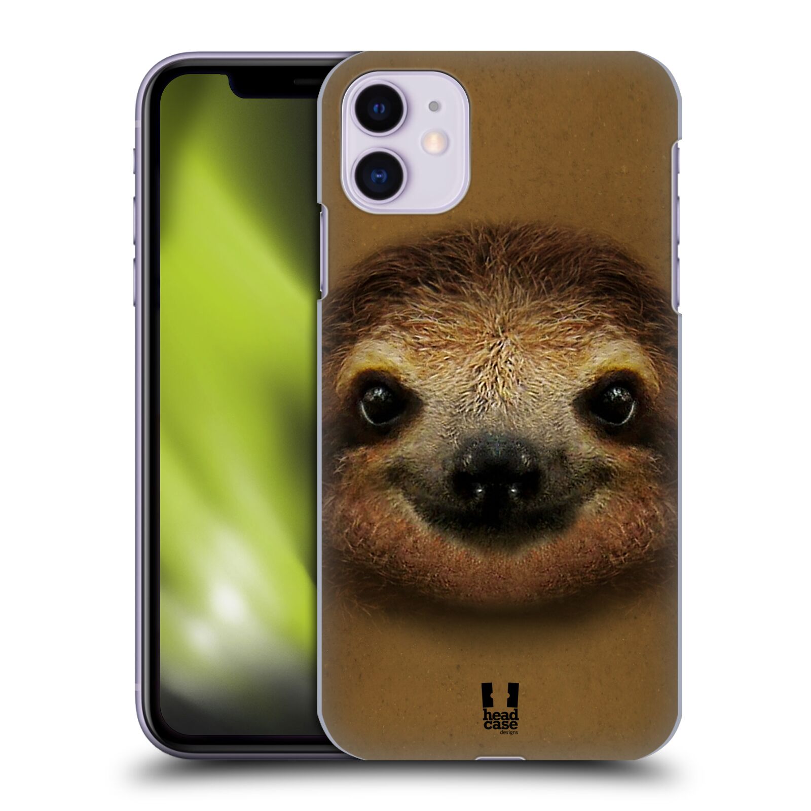 Pouzdro na mobil Apple Iphone 11 - HEAD CASE - vzor Zvířecí tváře 2 lenochod