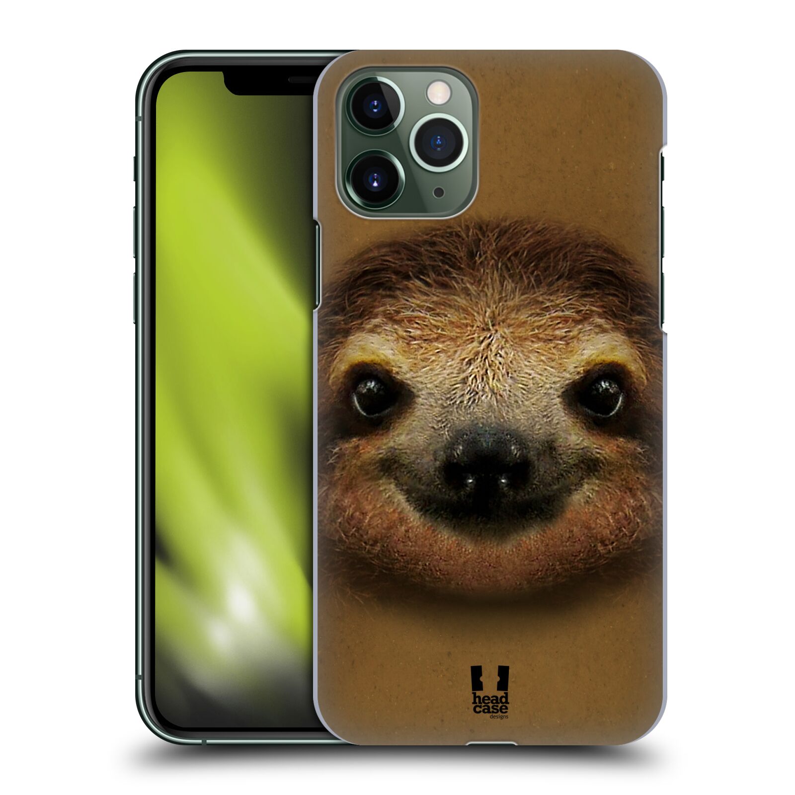 Pouzdro na mobil Apple Iphone 11 PRO - HEAD CASE - vzor Zvířecí tváře 2 lenochod