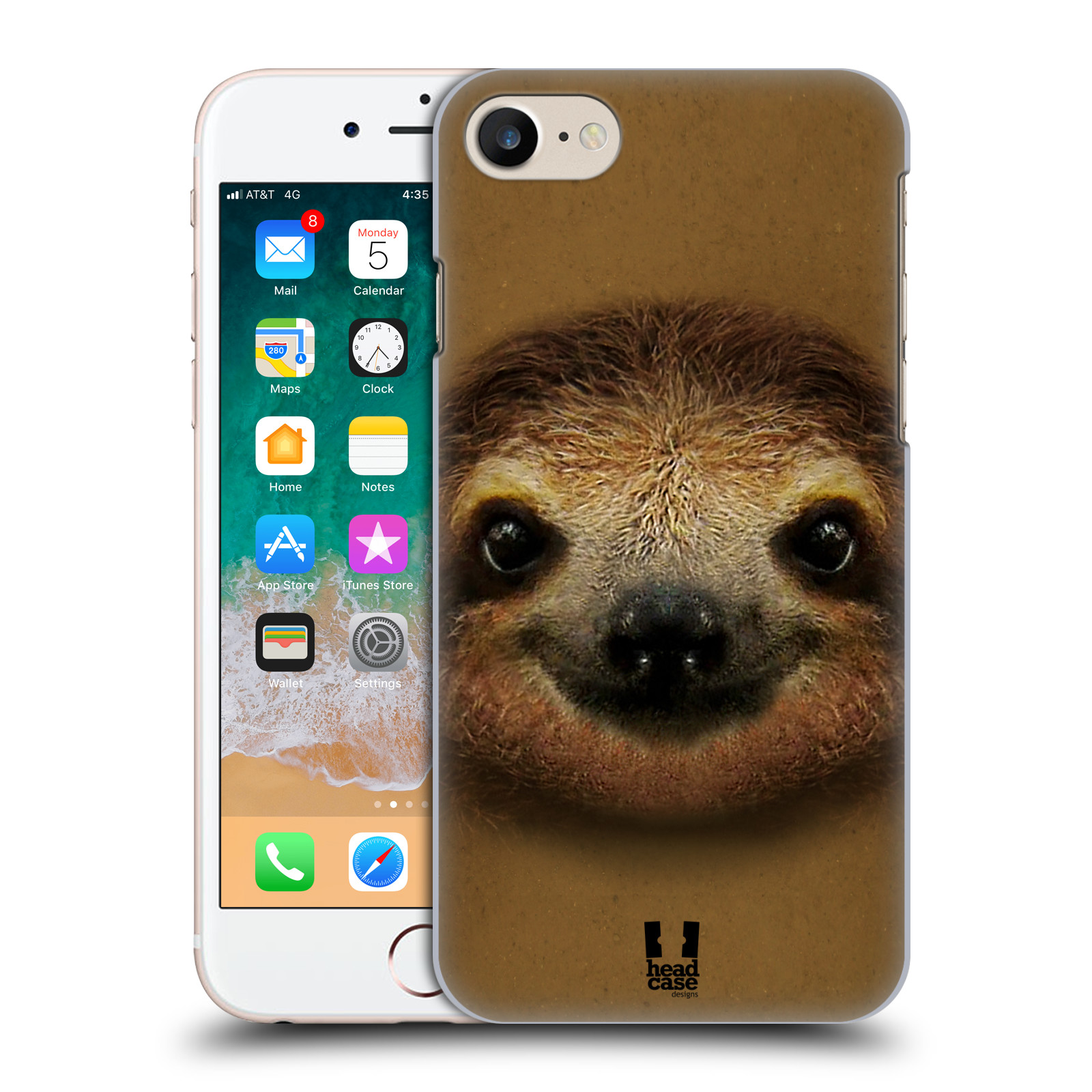 Plastové pouzdro pro mobil Apple Iphone 7/8/SE 2020 vzor Zvířecí tváře 2 lenochod
