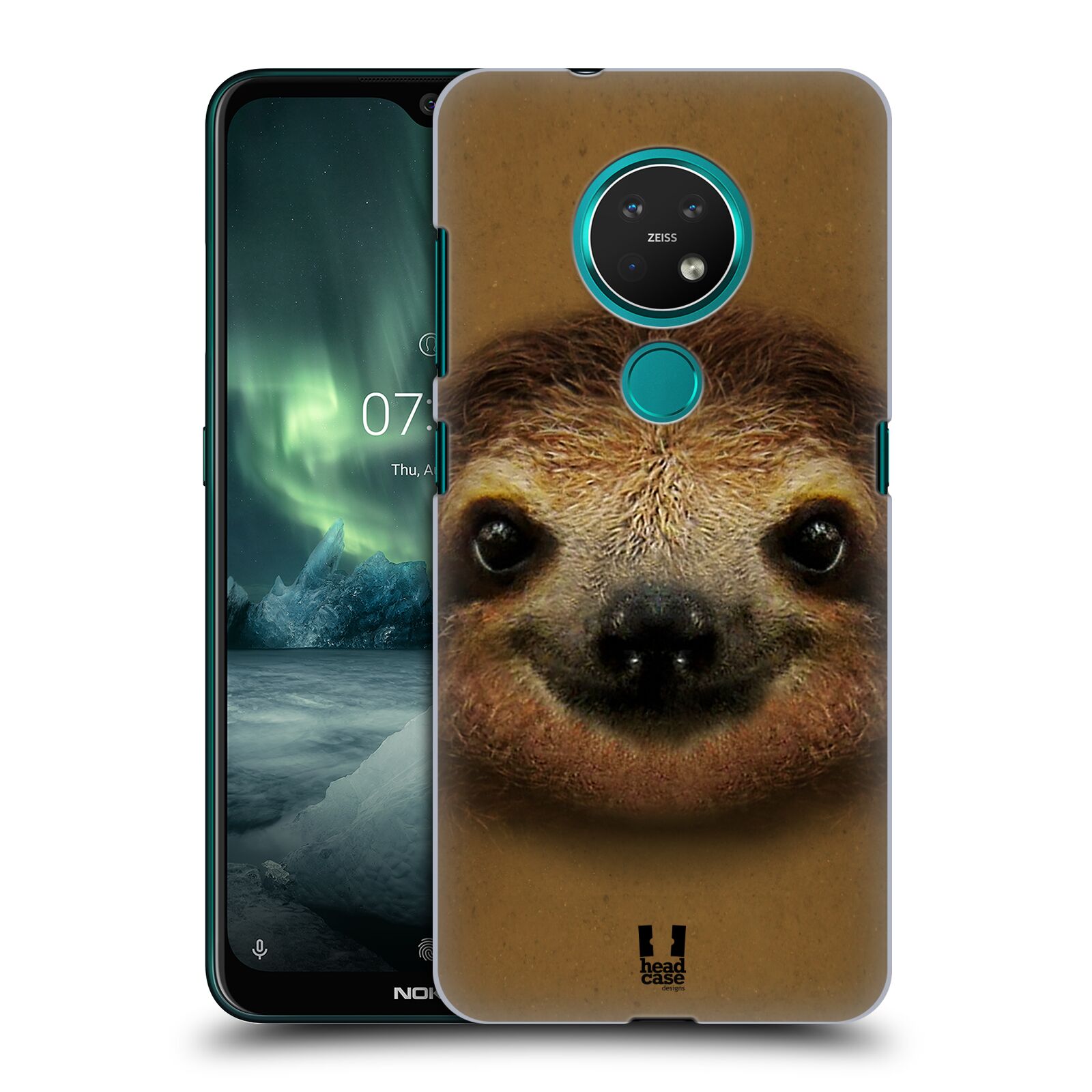 Pouzdro na mobil NOKIA 7.2 - HEAD CASE - vzor Zvířecí tváře 2 lenochod