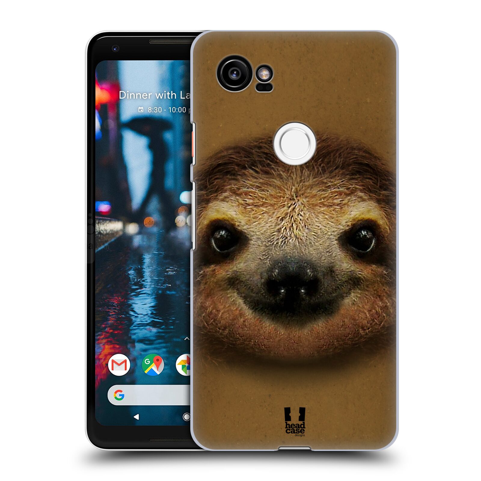 HEAD CASE plastový obal na mobil Google Pixel 2 XL vzor Zvířecí tváře 2 lenochod
