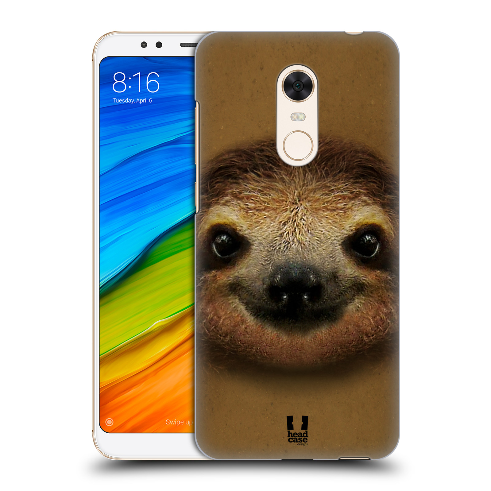 HEAD CASE plastový obal na mobil Xiaomi Redmi 5 PLUS vzor Zvířecí tváře 2 lenochod