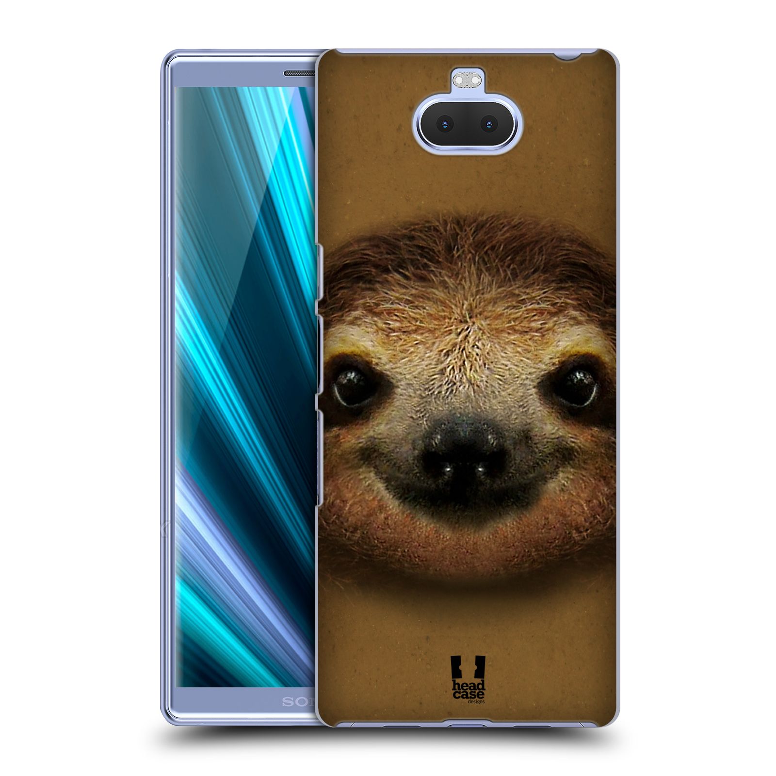 Pouzdro na mobil Sony Xperia 10 - Head Case - vzor Zvířecí tváře 2 lenochod