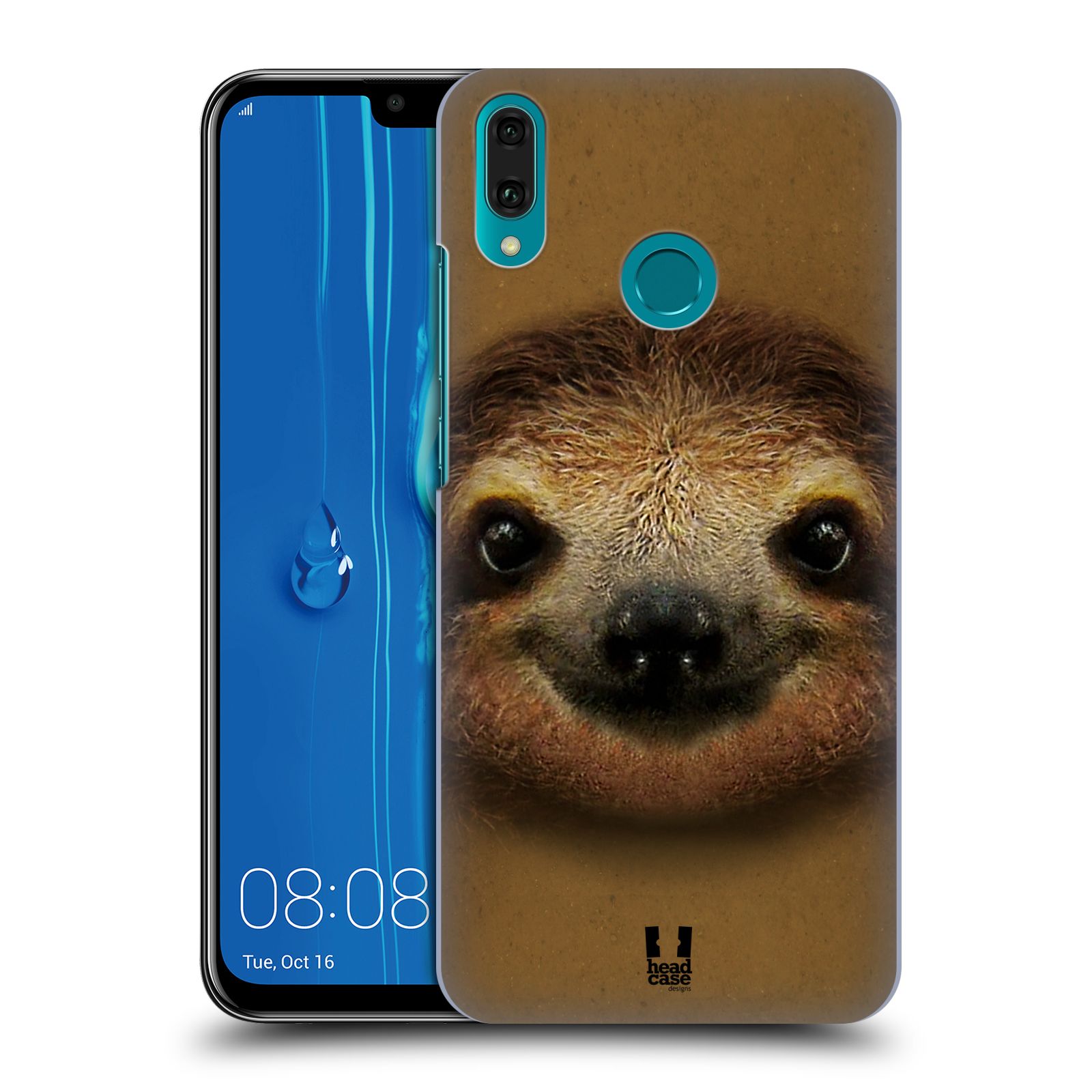 Pouzdro na mobil Huawei Y9 2019 - HEAD CASE - vzor Zvířecí tváře 2 lenochod