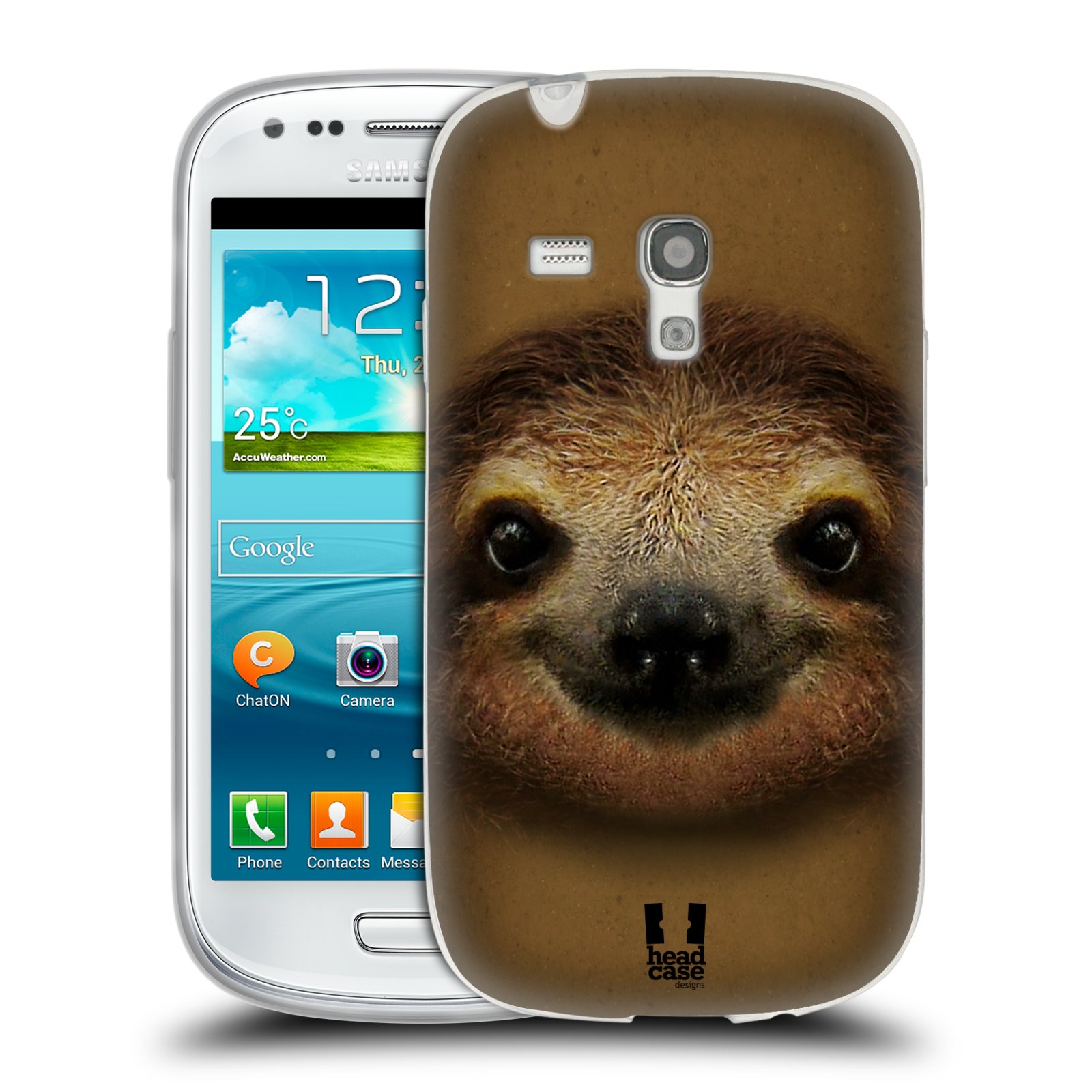 HEAD CASE silikonový obal na mobil Samsung Galaxy S3 MINI i8190 vzor Zvířecí tváře 2 lenochod