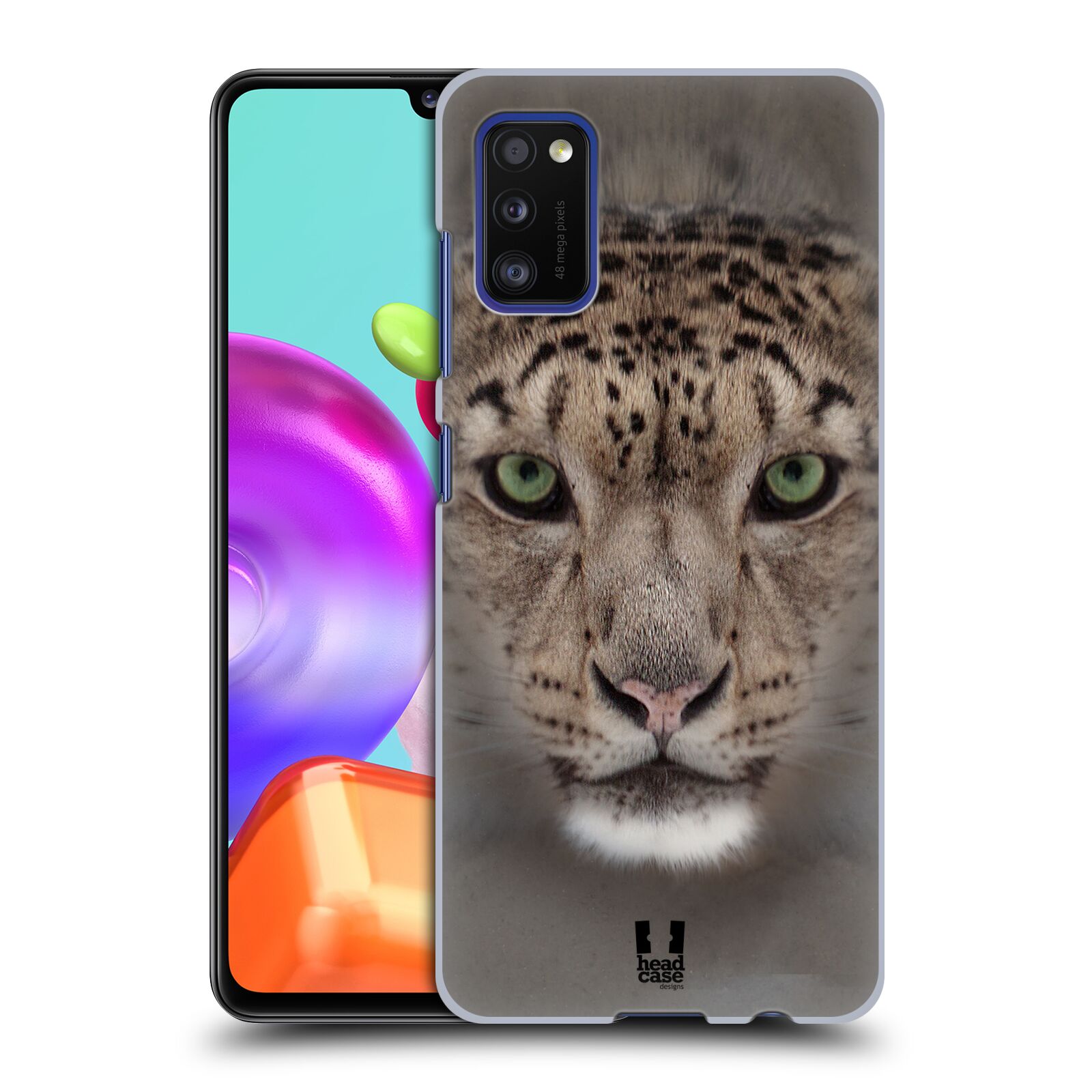 Zadní kryt na mobil Samsung Galaxy A41 vzor Zvířecí tváře 2 sněžný leopard