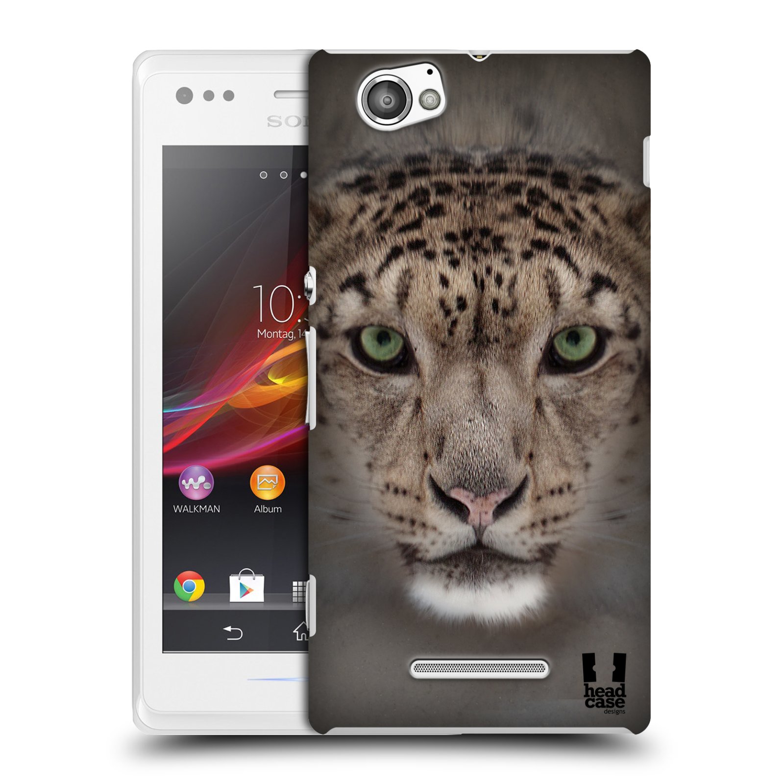 HEAD CASE plastový obal na mobil Sony Xperia M vzor Zvířecí tváře 2 sněžný leopard