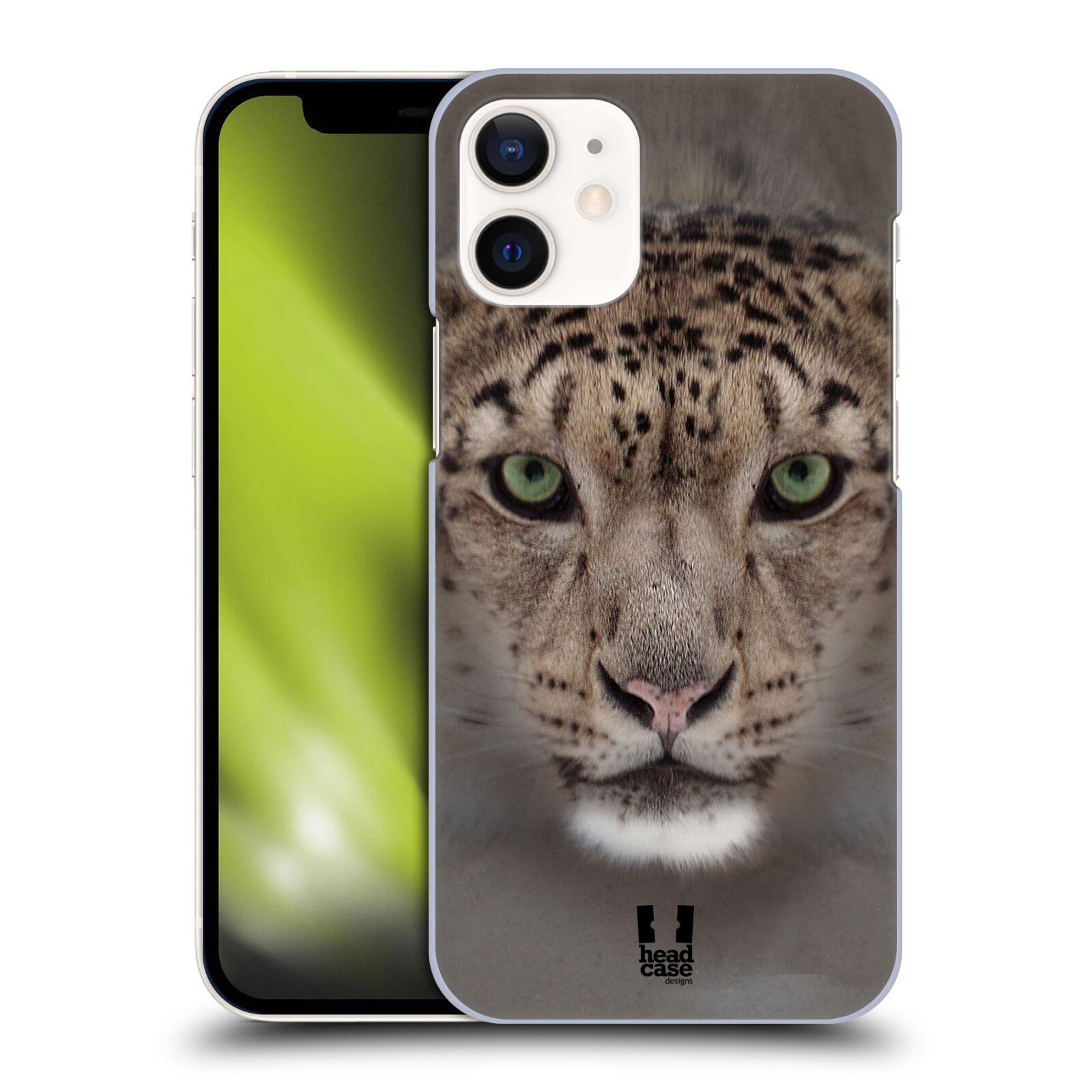 Plastový obal na mobil Apple Iphone 12 MINI vzor Zvířecí tváře 2 sněžný leopard