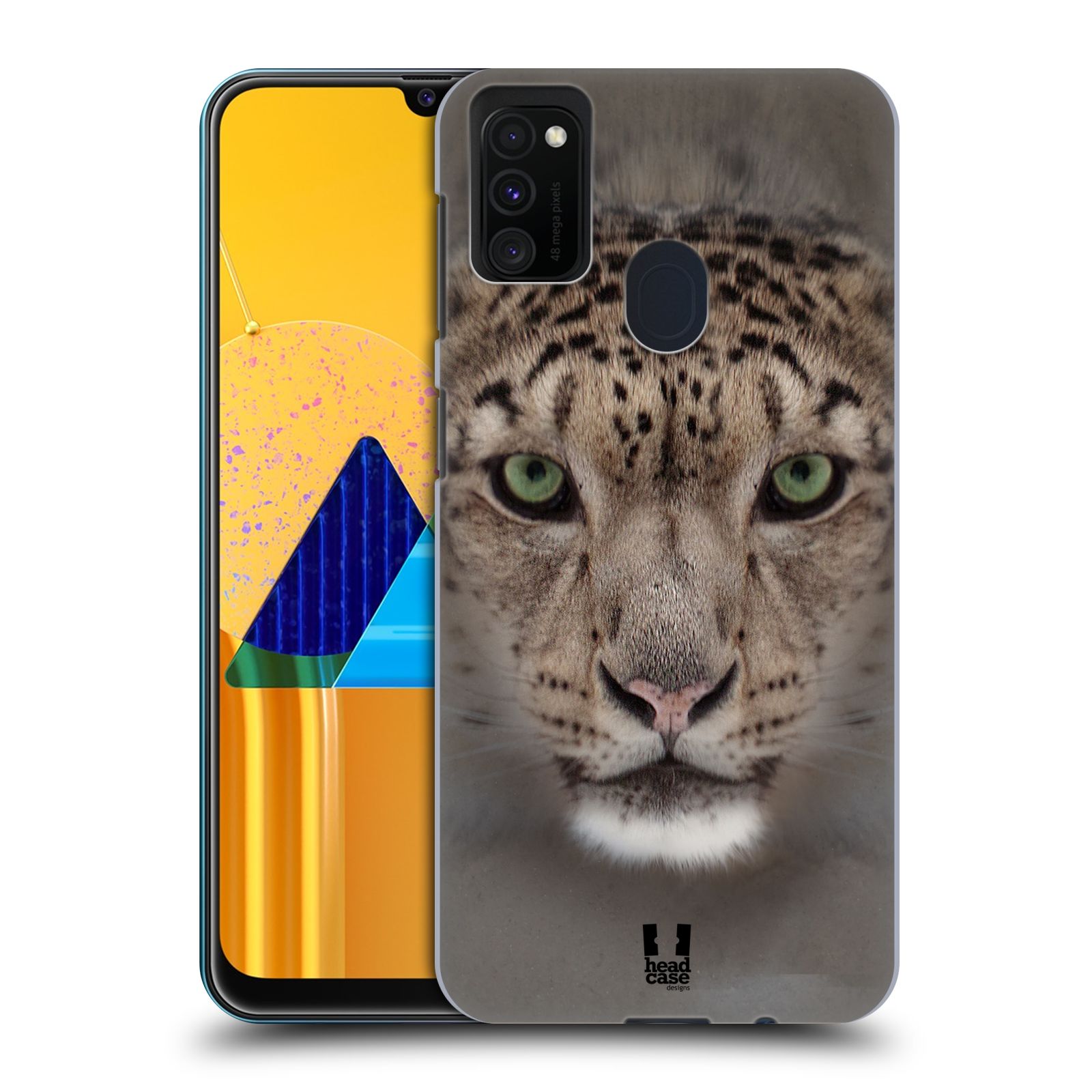 Zadní kryt na mobil Samsung Galaxy M21 vzor Zvířecí tváře 2 sněžný leopard