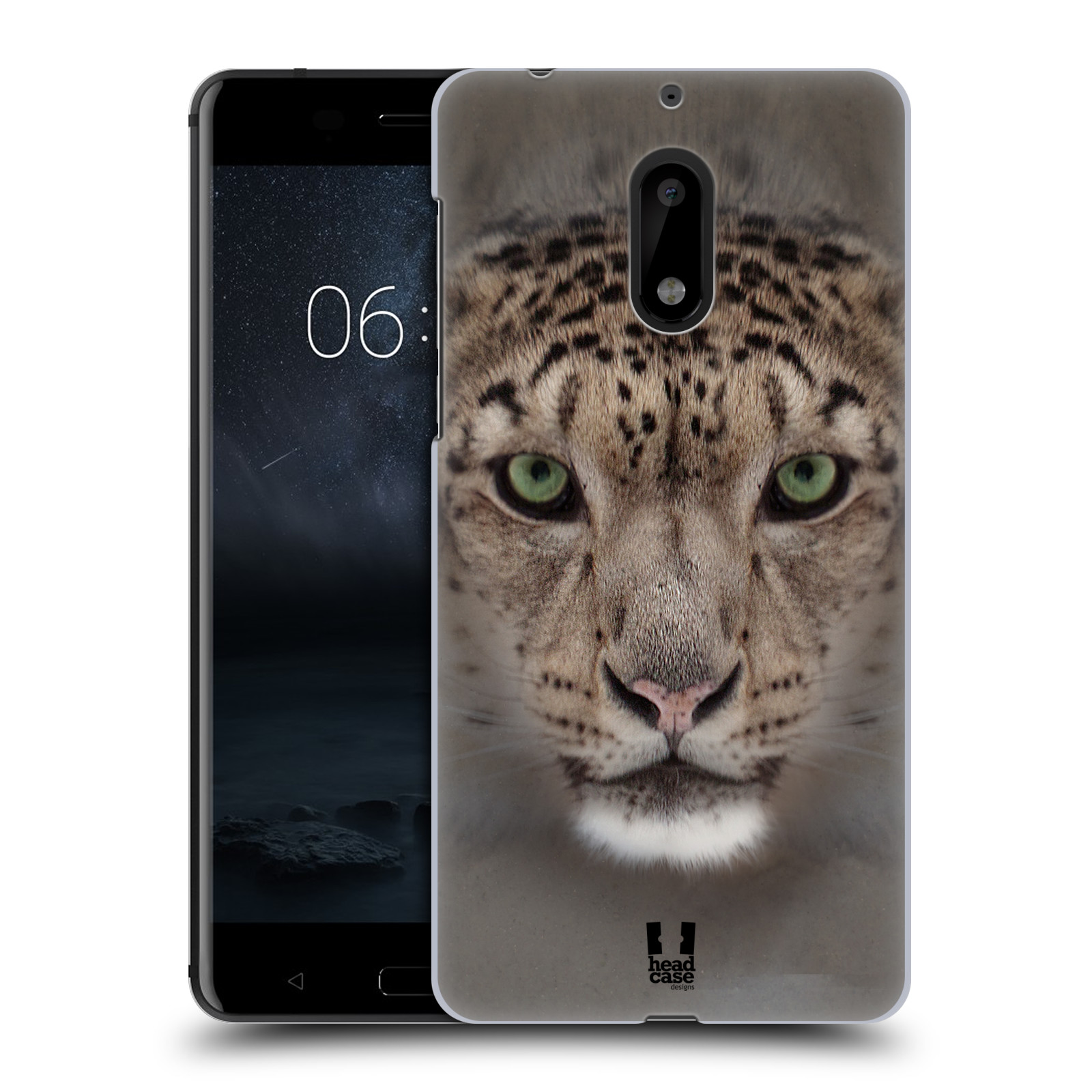 HEAD CASE plastový obal na mobil Nokia 6 vzor Zvířecí tváře 2 sněžný leopard