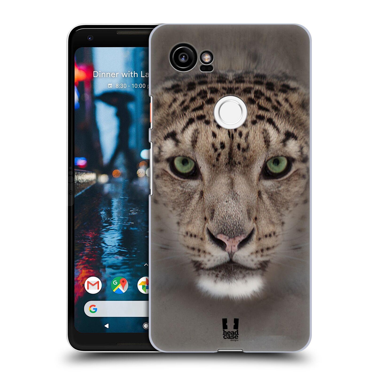 HEAD CASE plastový obal na mobil Google Pixel 2 XL vzor Zvířecí tváře 2 sněžný leopard