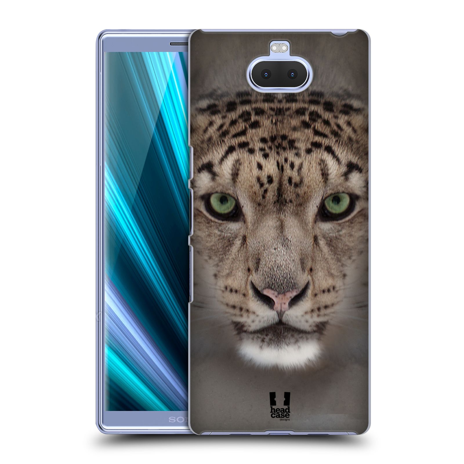 Pouzdro na mobil Sony Xperia 10 - Head Case - vzor Zvířecí tváře 2 sněžný leopard