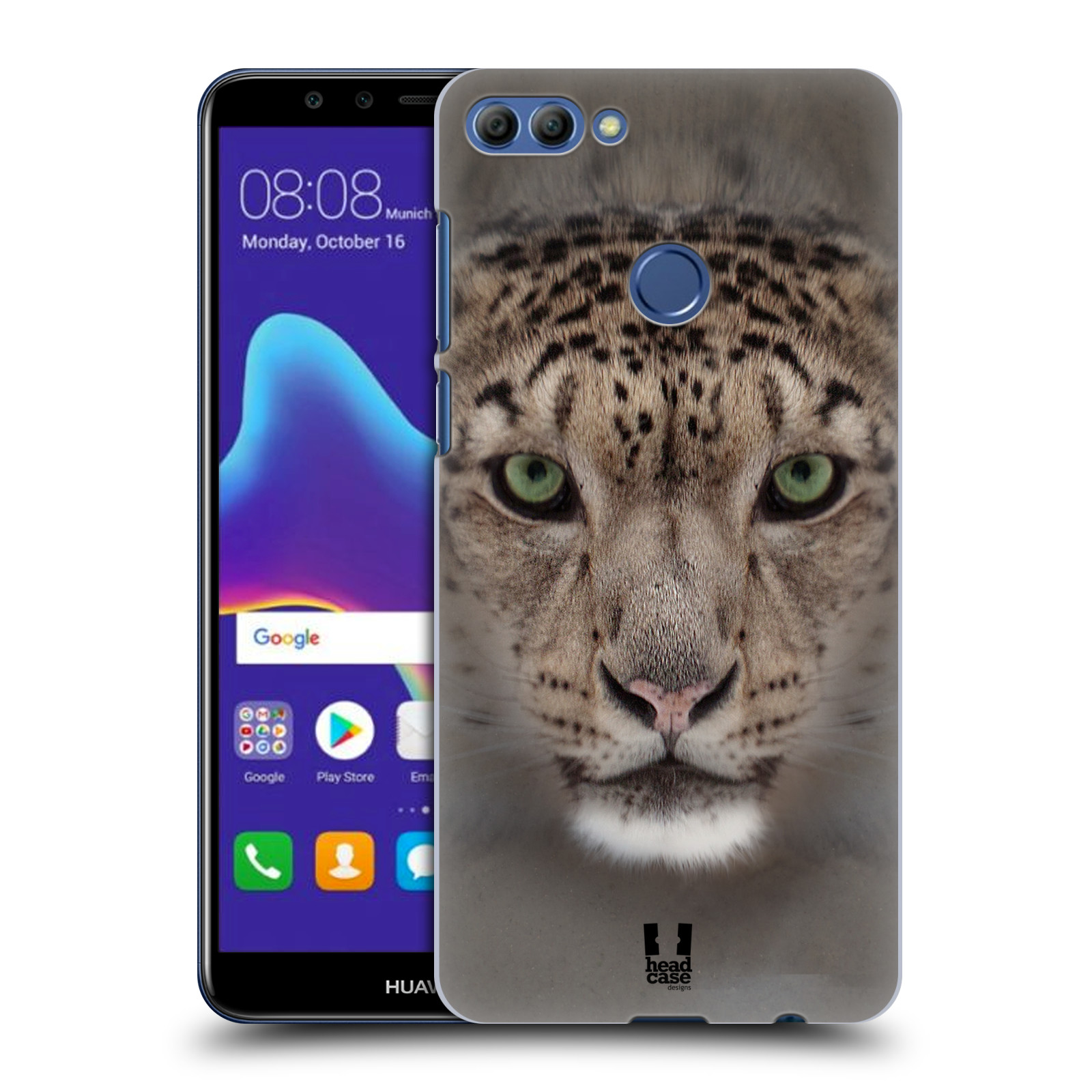 HEAD CASE plastový obal na mobil Huawei Y9 2018 vzor Zvířecí tváře 2 sněžný leopard