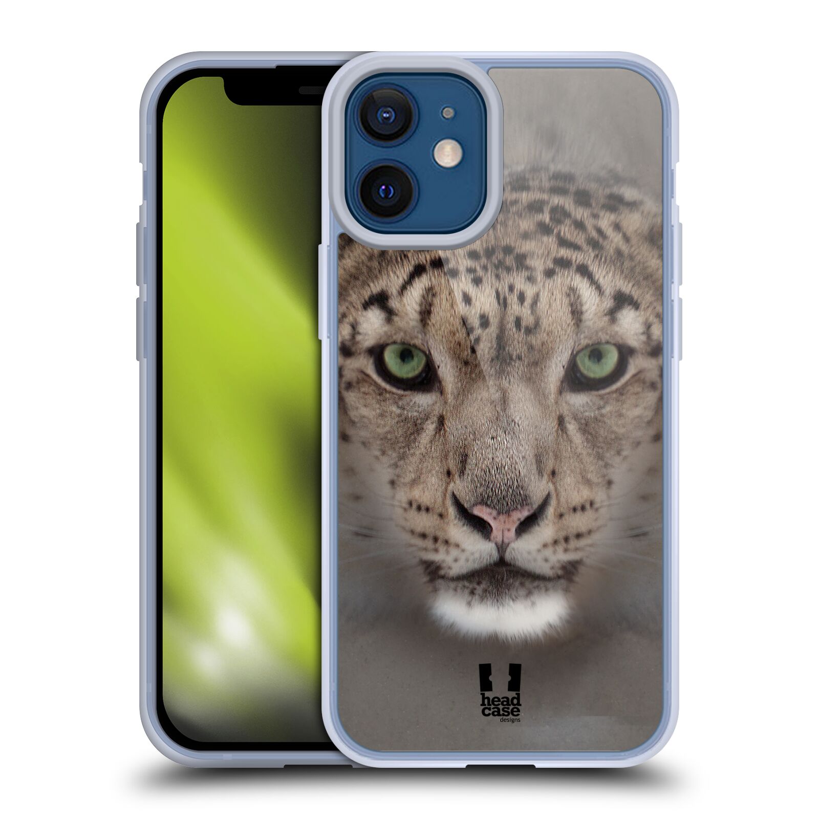Plastový obal na mobil Apple Iphone 12 MINI vzor Zvířecí tváře 2 sněžný leopard
