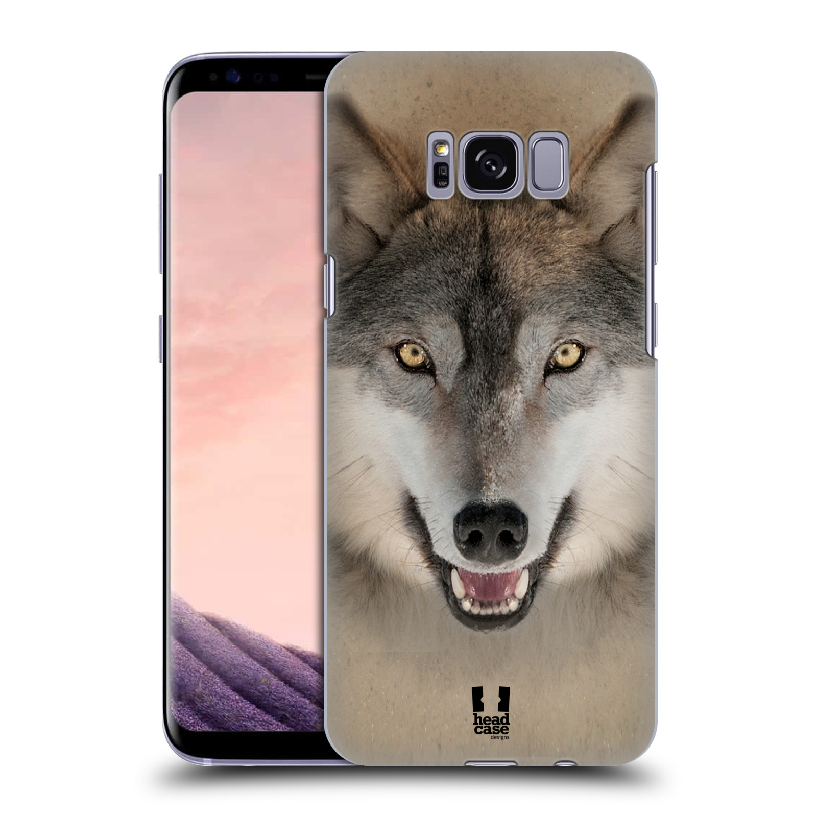 HEAD CASE plastový obal na mobil Samsung Galaxy S8 vzor Zvířecí tváře 2 vlk šedý