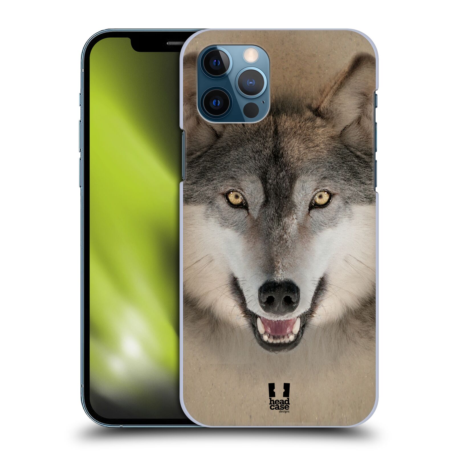 HEAD CASE plastový obal na mobil Apple Iphone 12 / Iphone 12 PRO vzor Zvířecí tváře 2 vlk šedý