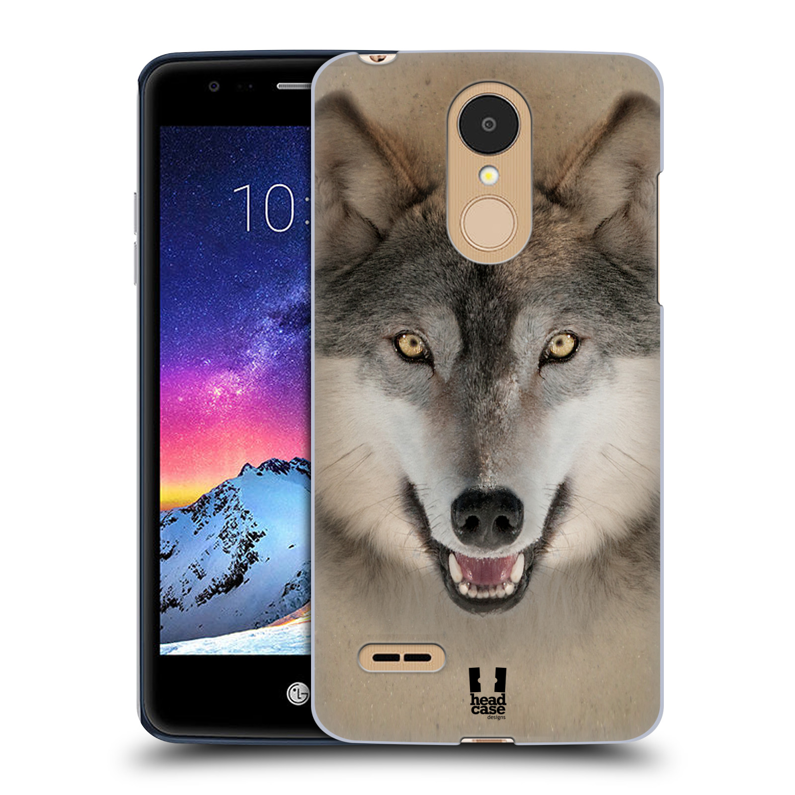 HEAD CASE plastový obal na mobil LG K9 / K8 2018 vzor Zvířecí tváře 2 vlk šedý
